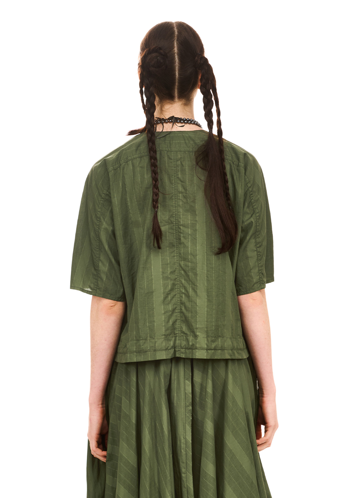 NOM*D - GRID BLOUSON - GREEN OLIVE NOM*D - GRID BLOUSON - GREEN OLIVE