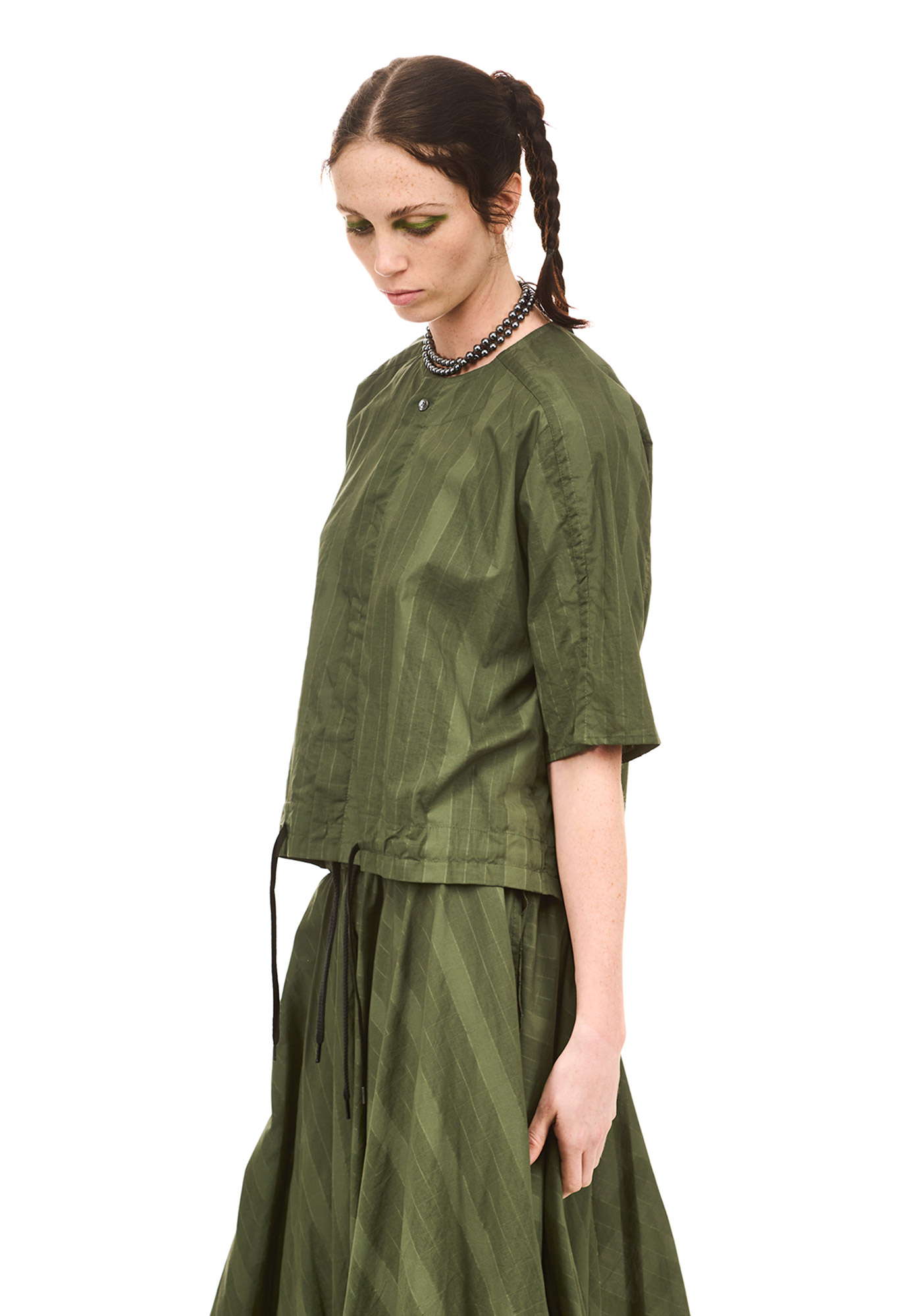 NOM*D - GRID BLOUSON - GREEN OLIVE NOM*D - GRID BLOUSON - GREEN OLIVE