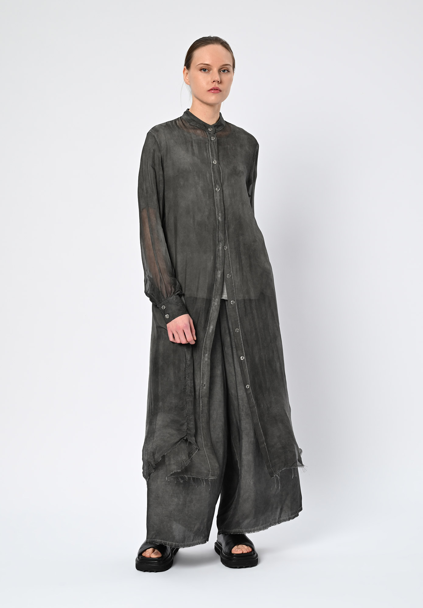 SANCTAMUERTE - SHIRT DRESS - ANTRACITE