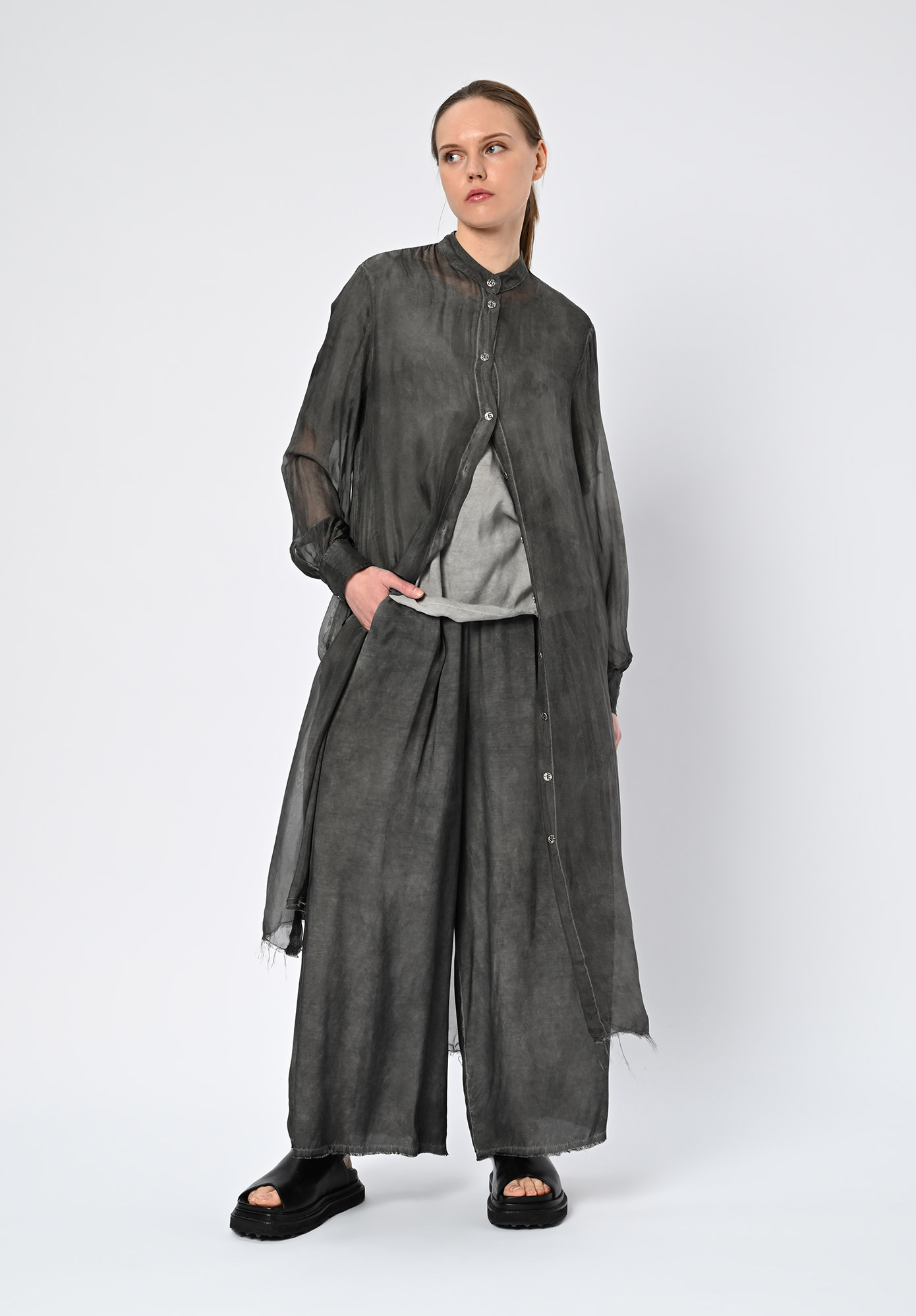 SANCTAMUERTE - SHIRT DRESS - ANTRACITE SANCTAMUERTE - SHIRT DRESS - ANTRACITE