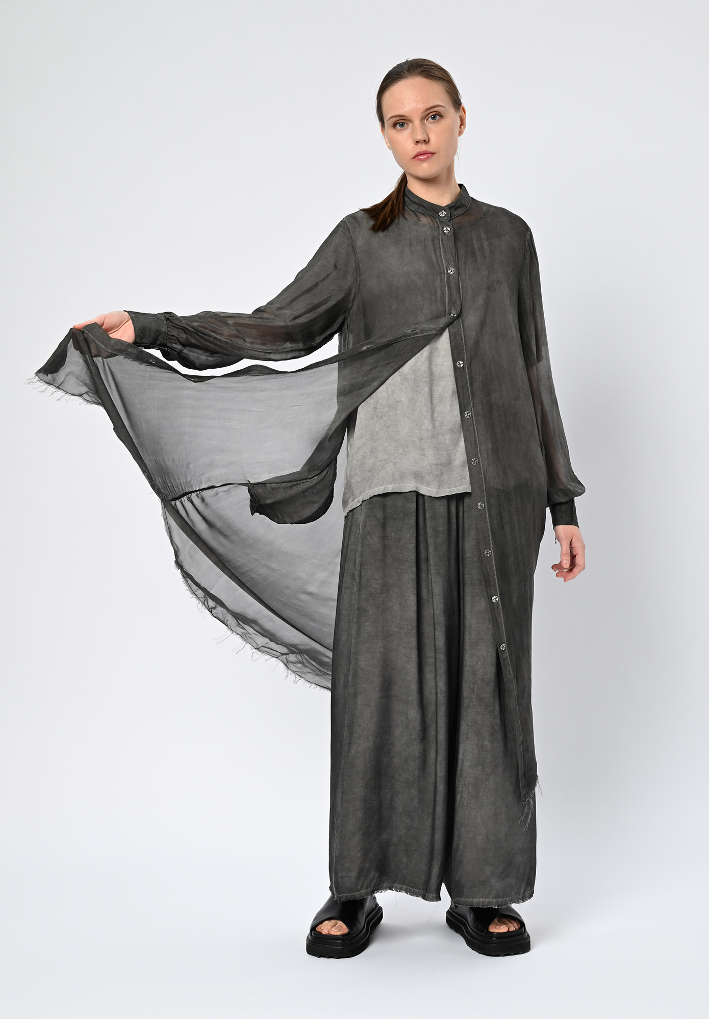 SANCTAMUERTE - SHIRT DRESS - ANTRACITE SANCTAMUERTE - SHIRT DRESS - ANTRACITE