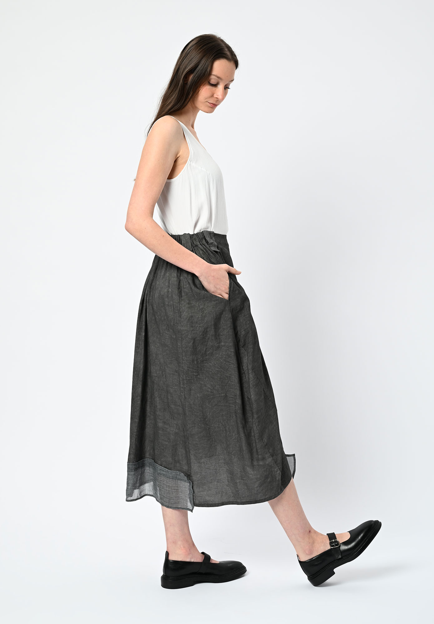 MOYURU - VAIL PANEL SKIRT - SUMIKURO MOYURU - VAIL PANEL SKIRT - SUMIKURO