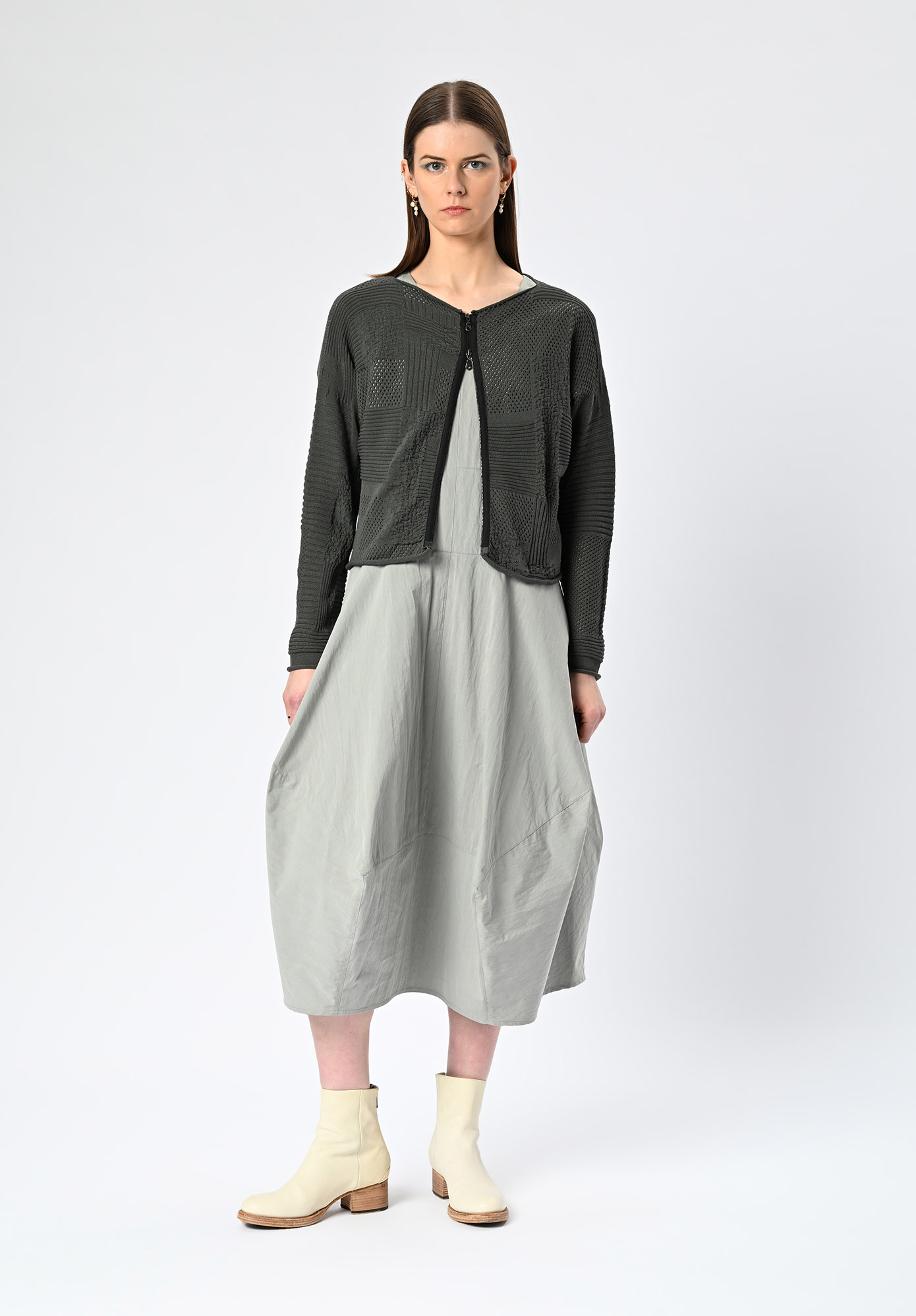 MM SÖHN  -   CITIZEN ZIP FRONT CARDIGAN - CAPER