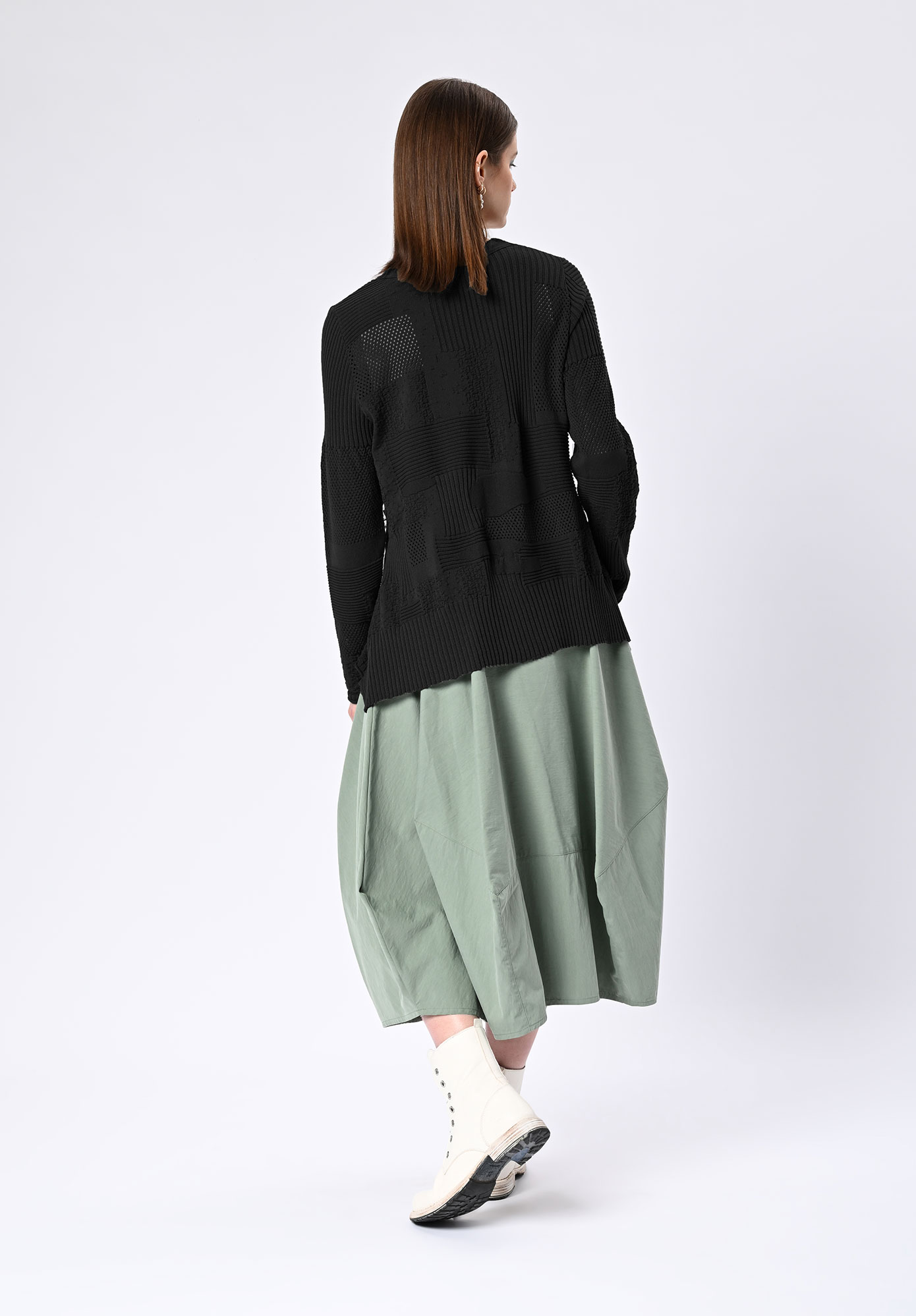 MM SÖHN - CIVIL TEXTURE MIX JUMPER - BLACK