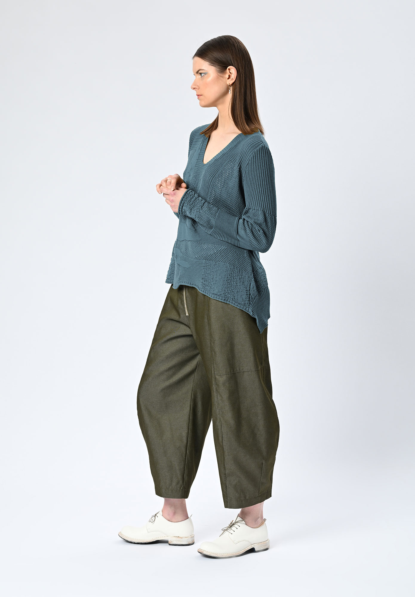 MM SÖHN - CIVIL TEXTURE MIX JUMPER - MINERAL