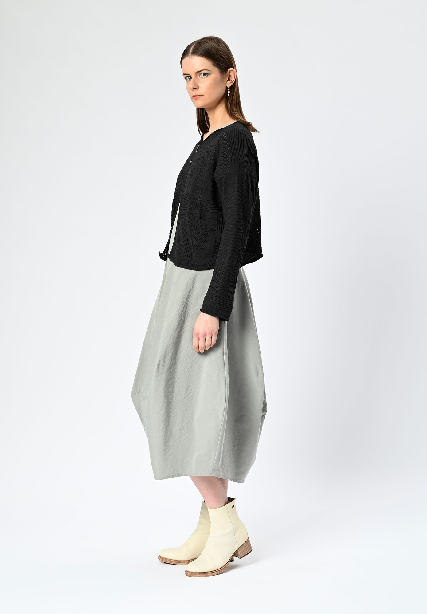 MM SÖHN  -   CITIZEN ZIP FRONT CARDIGAN - BLACK