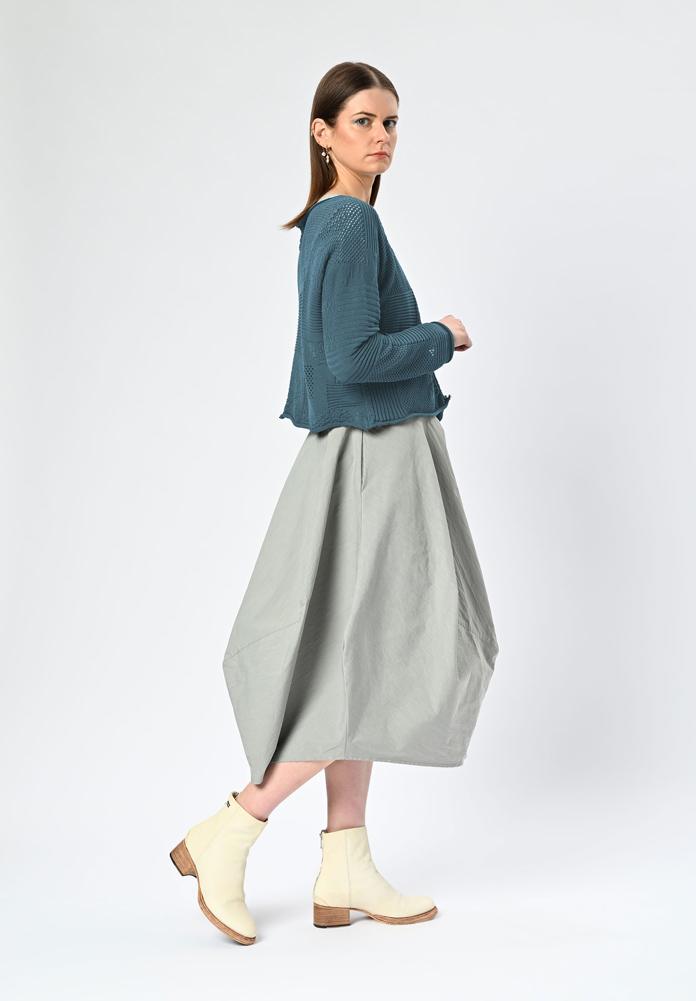 MM SÖHN  -   CITIZEN ZIP FRONT CARDIGAN - MINERAL MM SÖHN  -   CITIZEN ZIP FRONT CARDIGAN - MINERAL