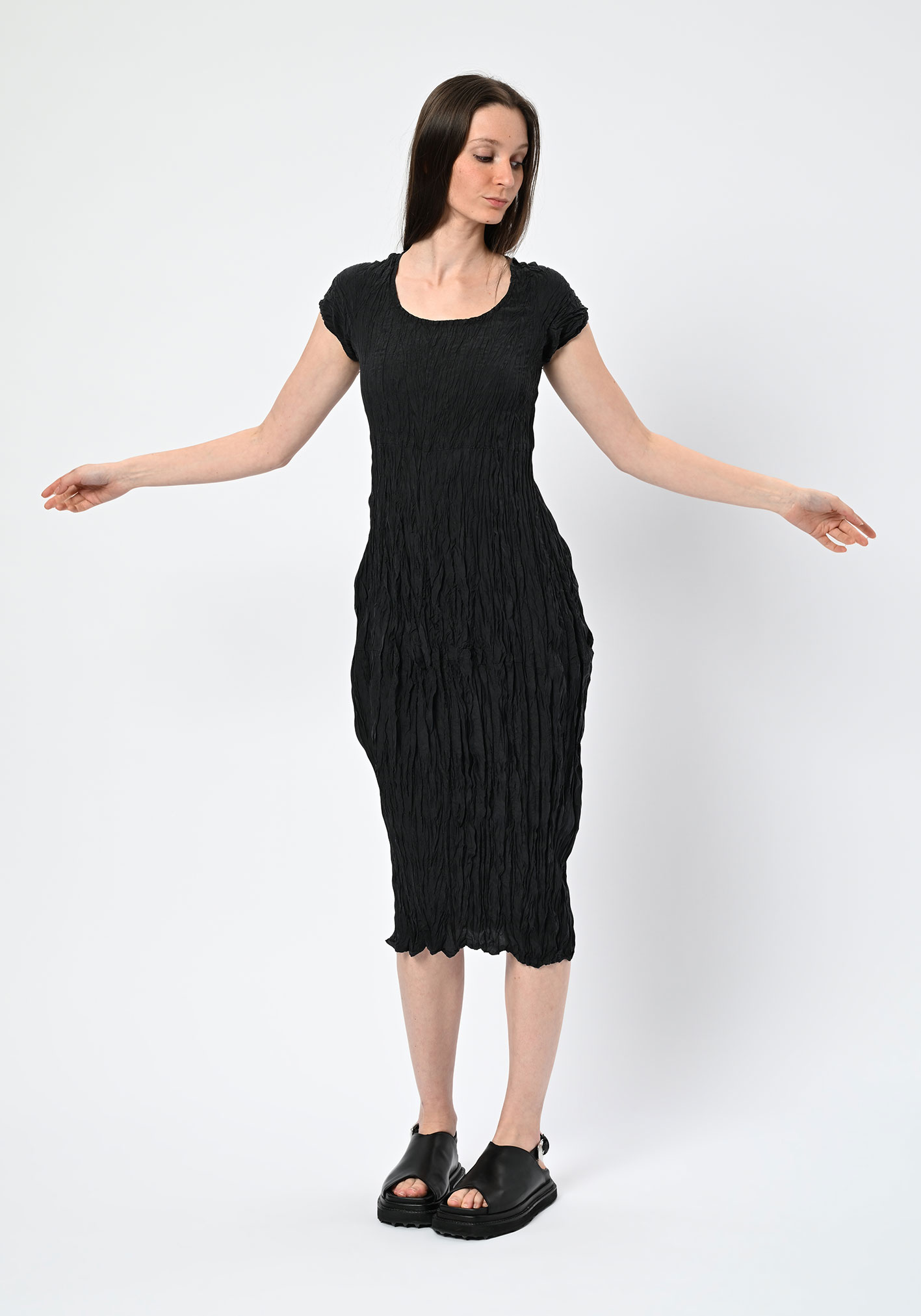 PRIVATSACHEN - MYRTESPIEL TULIP DRESS - KAVIAR | BLACK