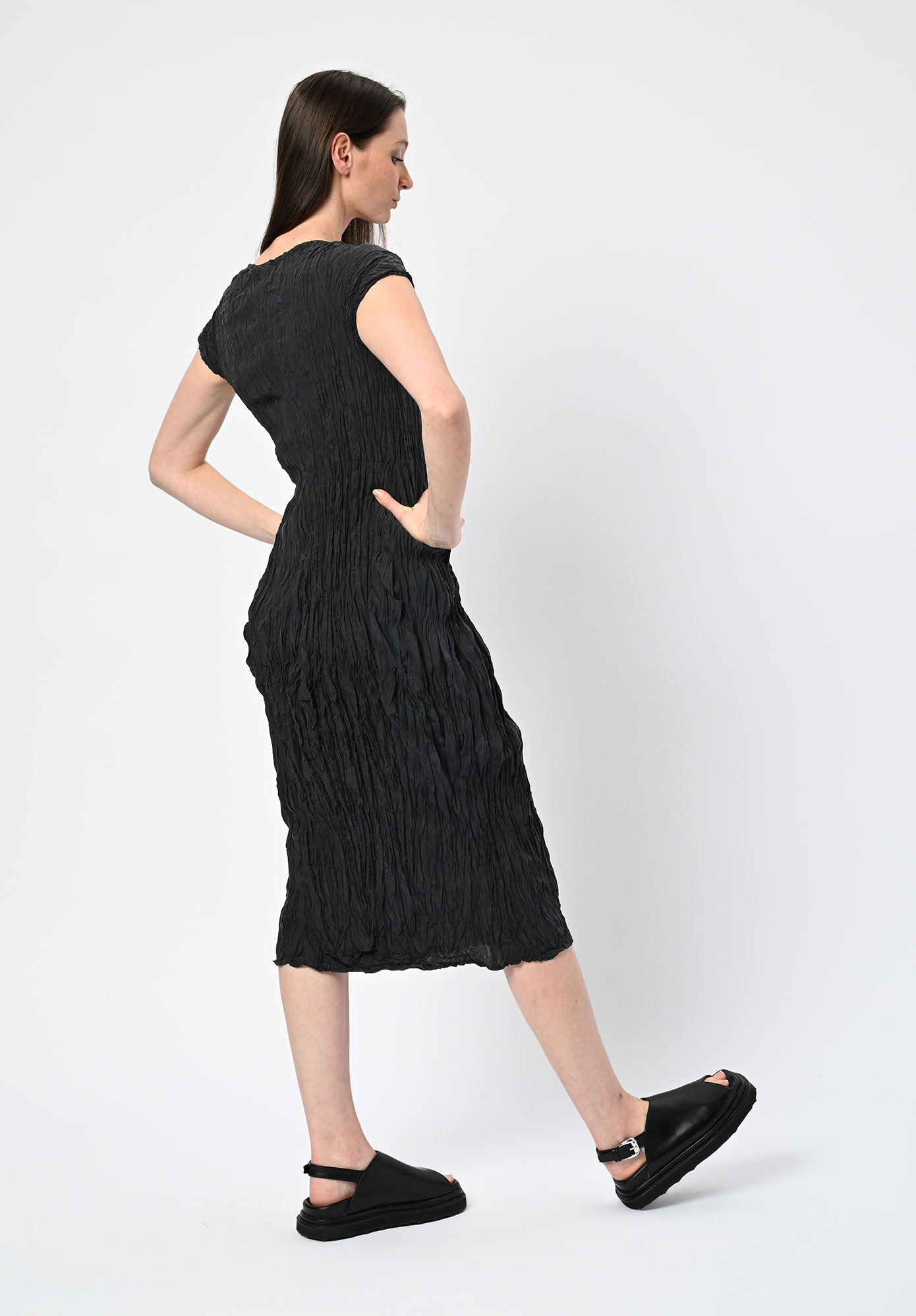 PRIVATSACHEN - MYRTESPIEL TULIP DRESS - KAVIAR | BLACK