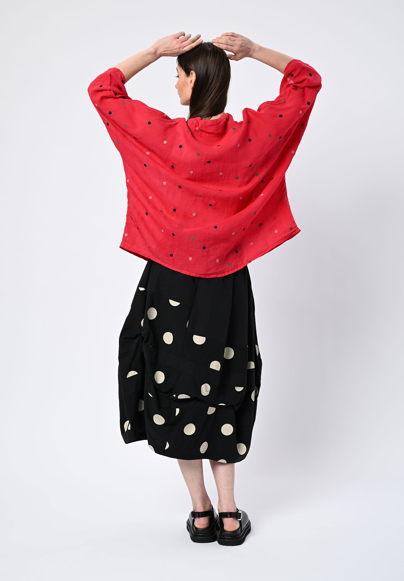 PRIVATSACHEN - LIPALLEIN UNSTRUCTURED SHIRT JACKET - PEPPER | RED PRIVATSACHEN - LIPALLEIN UNSTRUCTURED SHIRT JACKET - PEPPER | RED