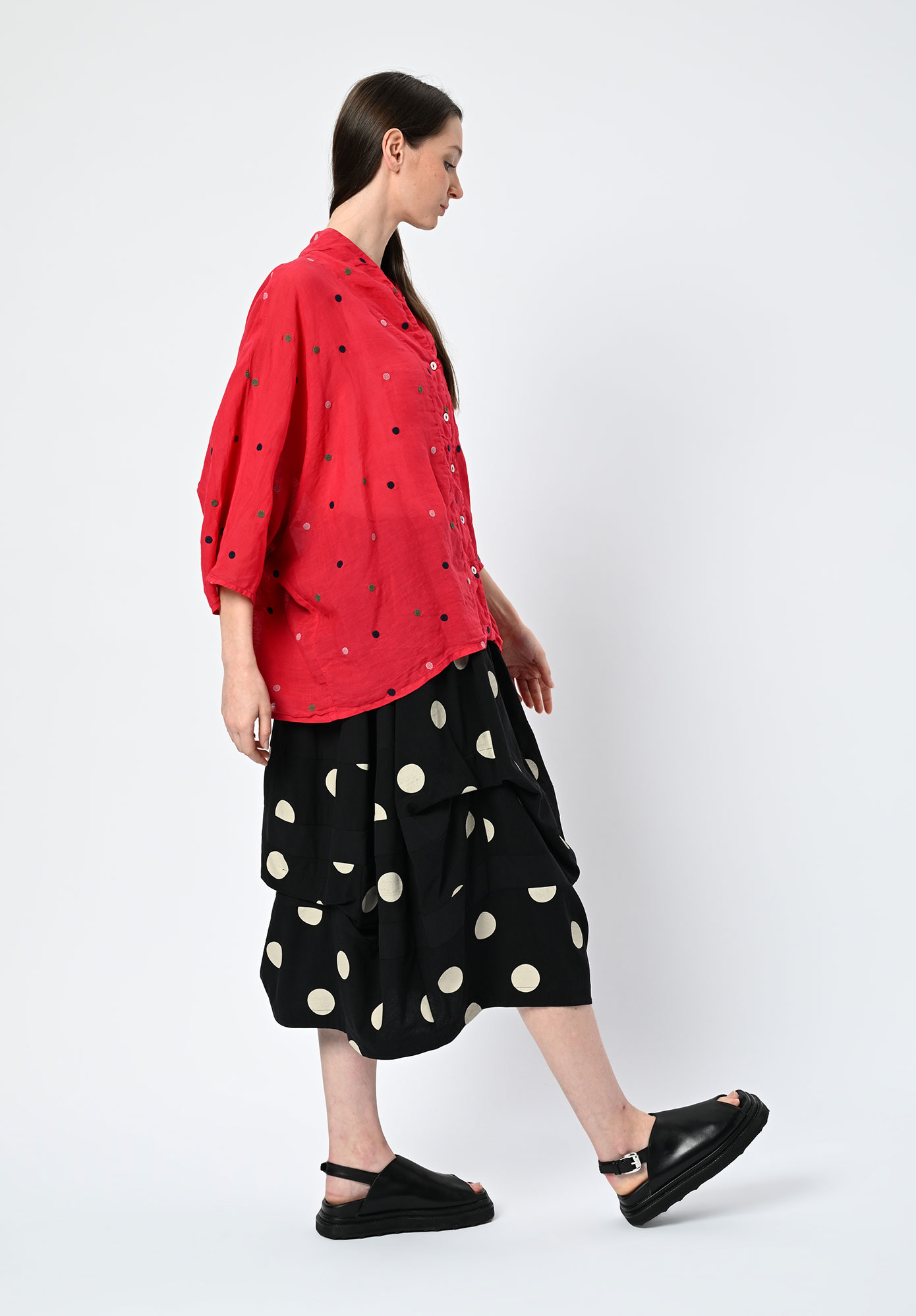 PRIVATSACHEN - LIPALLEIN UNSTRUCTURED SHIRT JACKET - PEPPER | RED PRIVATSACHEN - LIPALLEIN UNSTRUCTURED SHIRT JACKET - PEPPER | RED