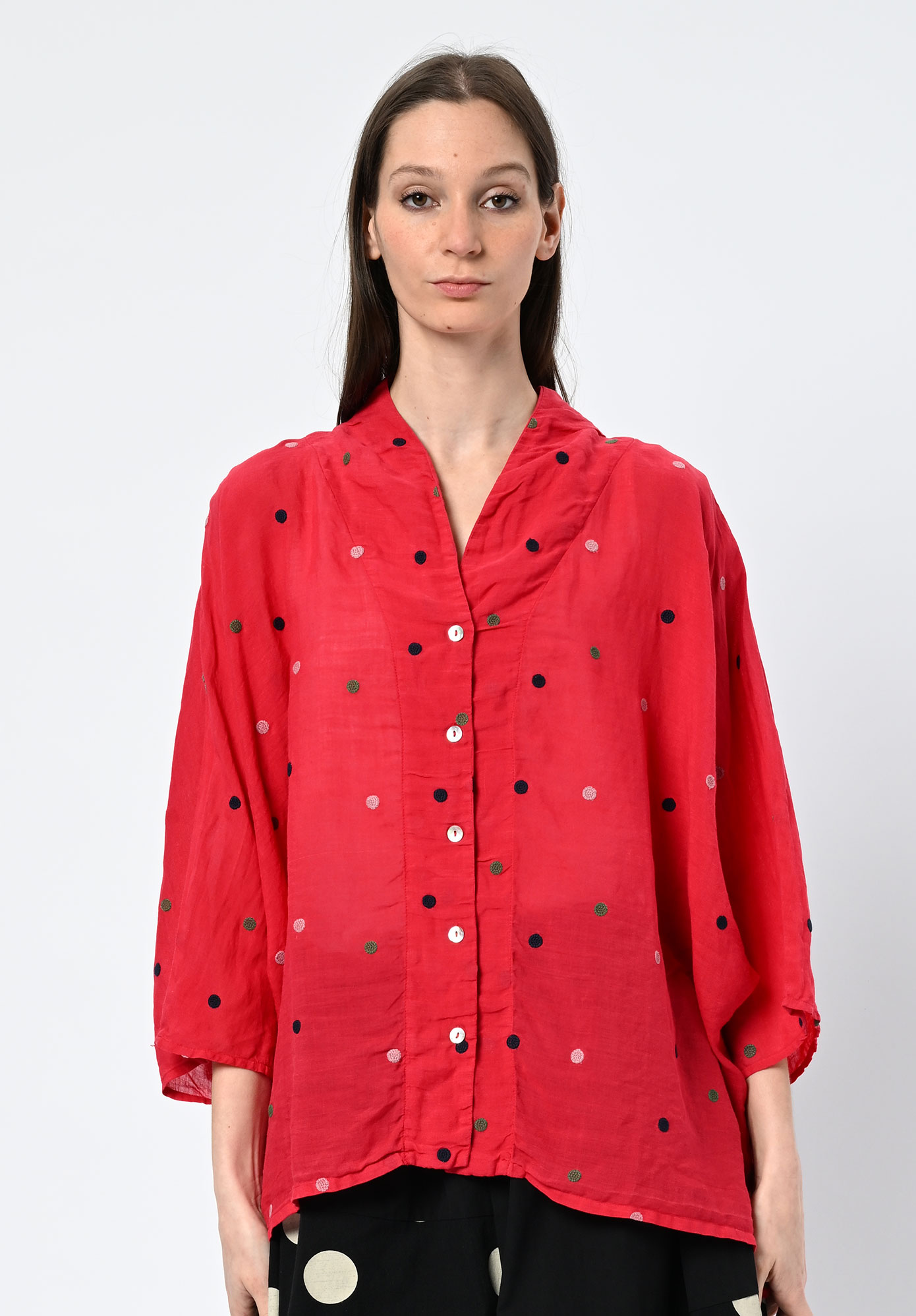 PRIVATSACHEN - LIPALLEIN UNSTRUCTURED SHIRT JACKET - PEPPER | RED PRIVATSACHEN - LIPALLEIN UNSTRUCTURED SHIRT JACKET - PEPPER | RED