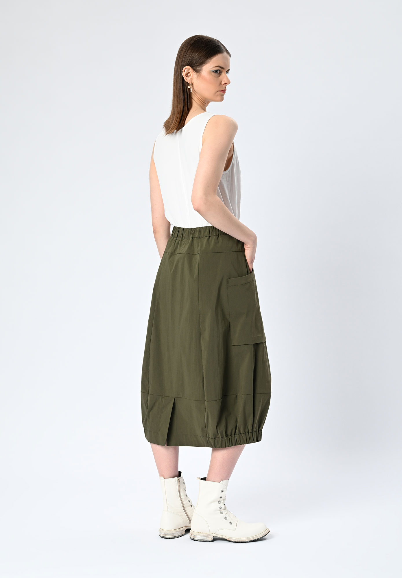 MM SÖHN - OTTI POCKET SKIRT - KHAKI