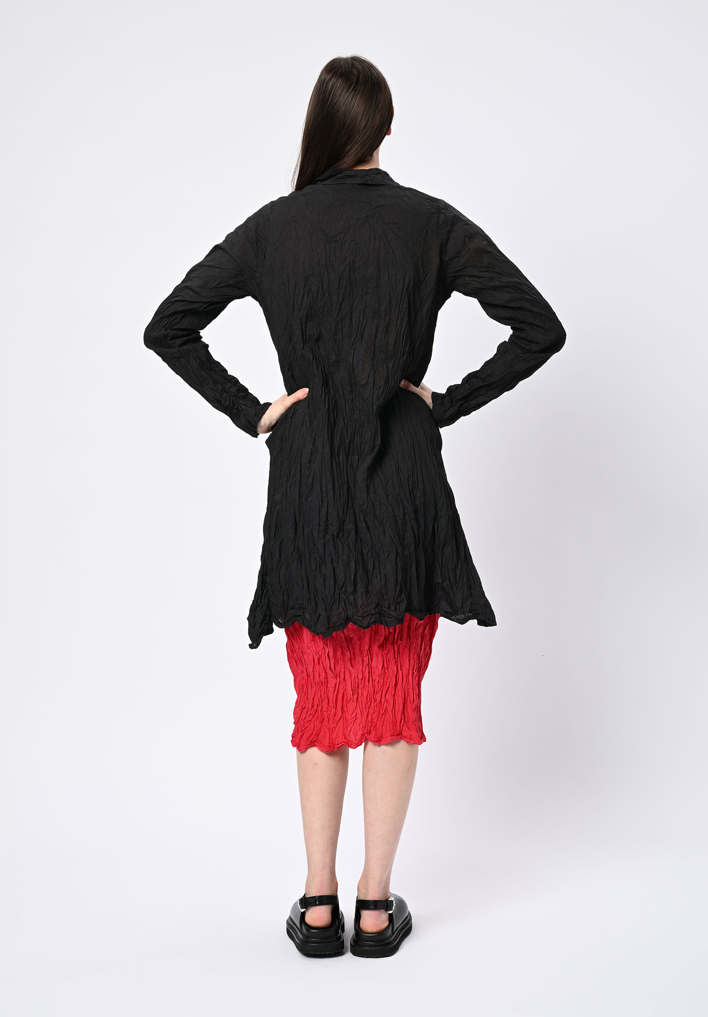 PRIVATSACHEN - NOCHENNE LONG LINE SHIRT - KAVIAR | BLACK