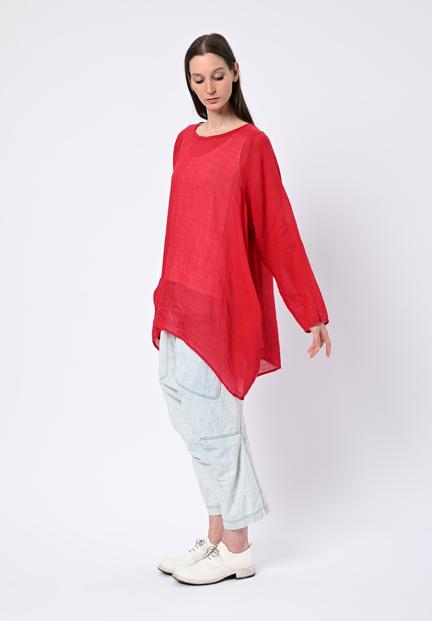 PRIVATSACHEN - WIRTSCHECK RELAXED TUNIC - PEPPER | RED PRIVATSACHEN - WIRTSCHECK RELAXED TUNIC - PEPPER | RED