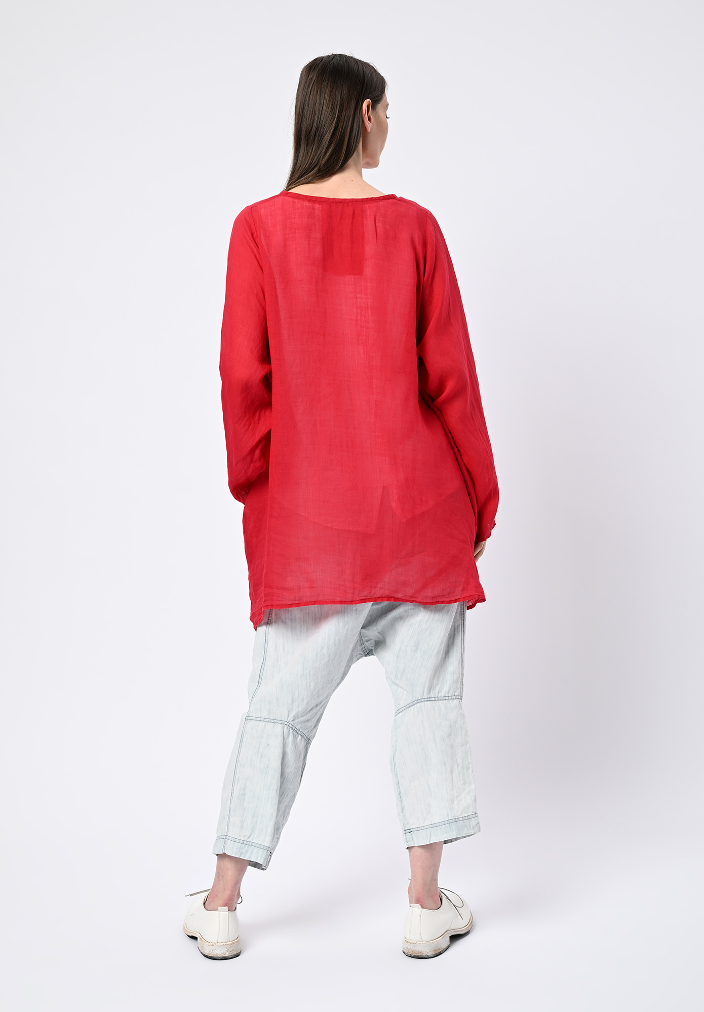 PRIVATSACHEN - WIRTSCHECK RELAXED TUNIC - PEPPER | RED PRIVATSACHEN - WIRTSCHECK RELAXED TUNIC - PEPPER | RED