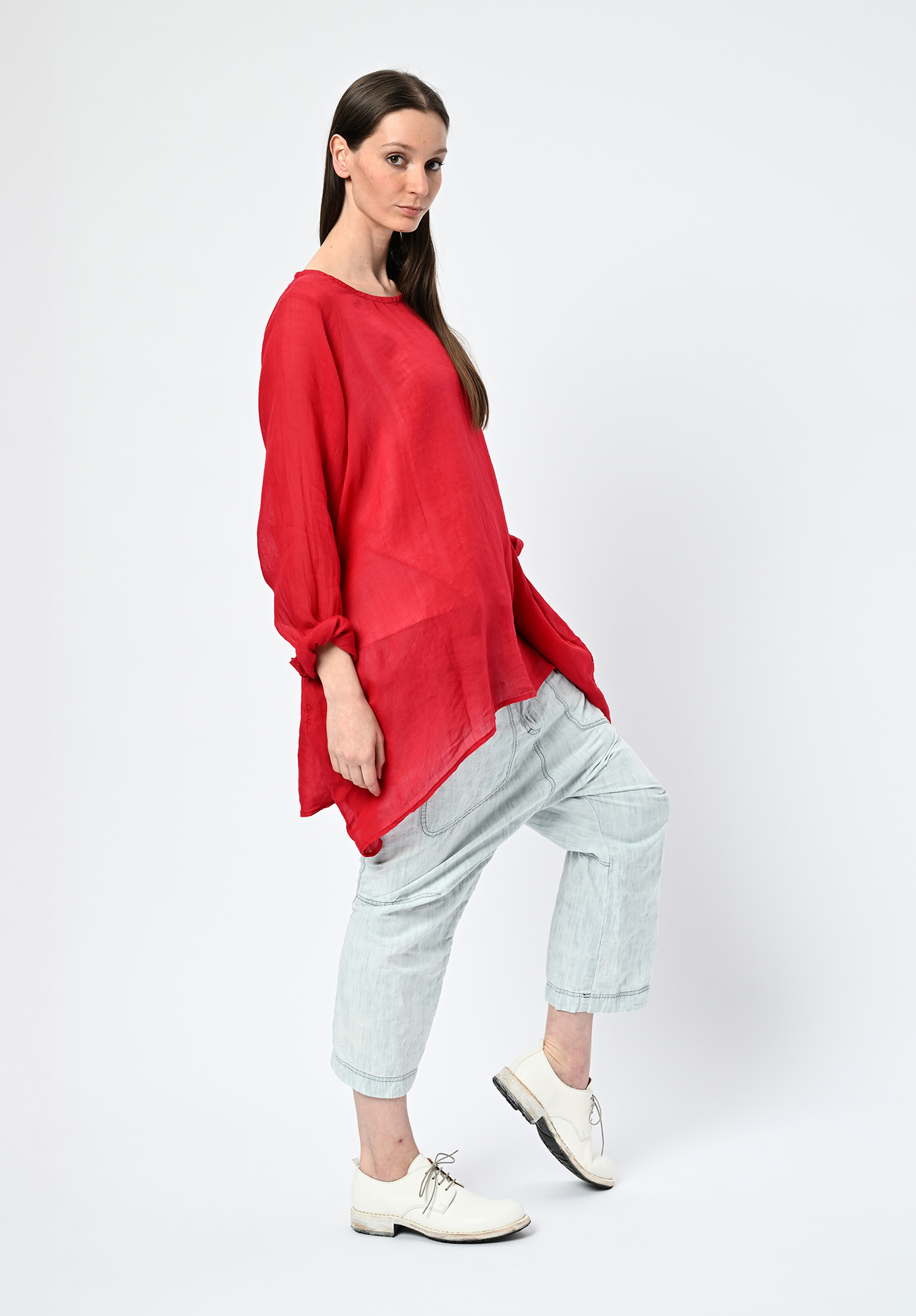 PRIVATSACHEN - WIRTSCHECK RELAXED TUNIC - PEPPER | RED PRIVATSACHEN - WIRTSCHECK RELAXED TUNIC - PEPPER | RED