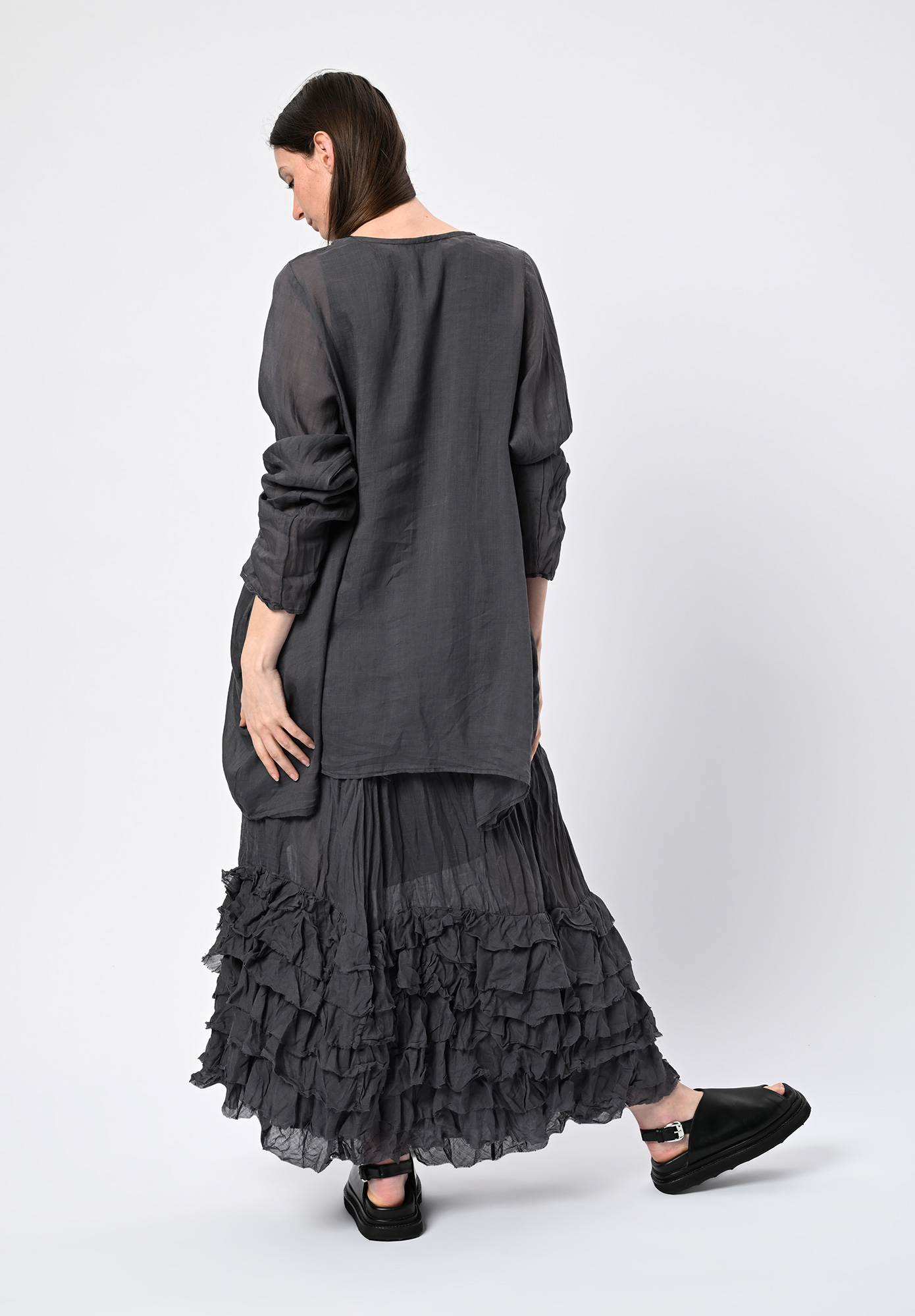 PRIVATSACHEN - WIRKSCHECK RELAXED TUINIC - MUSKAT | CHARCOAL PRIVATSACHEN - WIRKSCHECK RELAXED TUINIC - MUSKAT | CHARCOAL