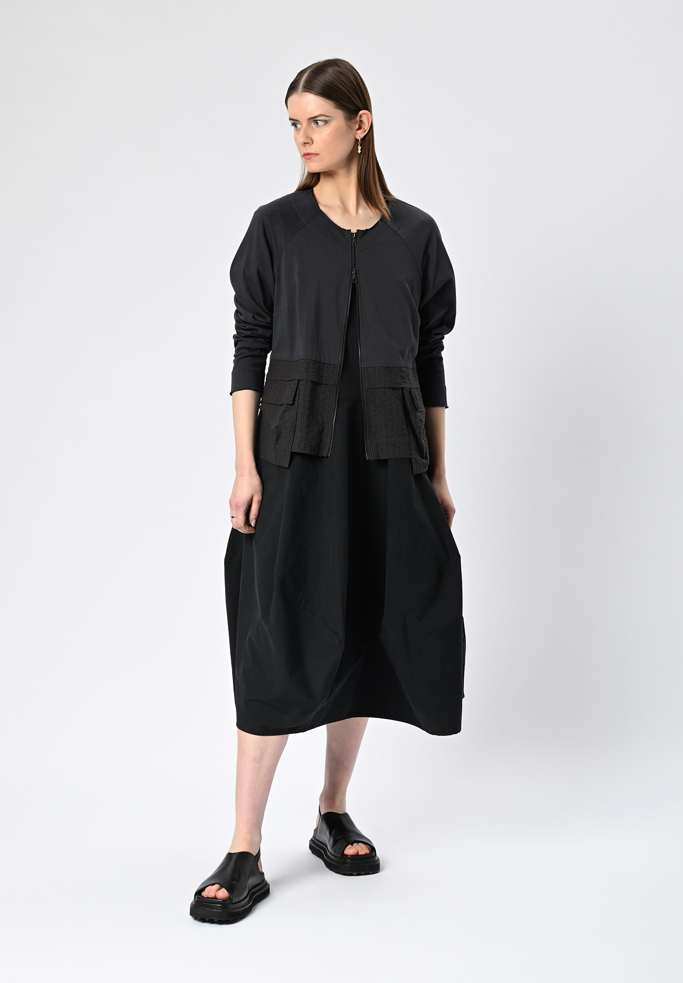 MM SÖHN - SURFACE ZIP UP JACKET - COCOA | GRAPHITE CHECK MULTI