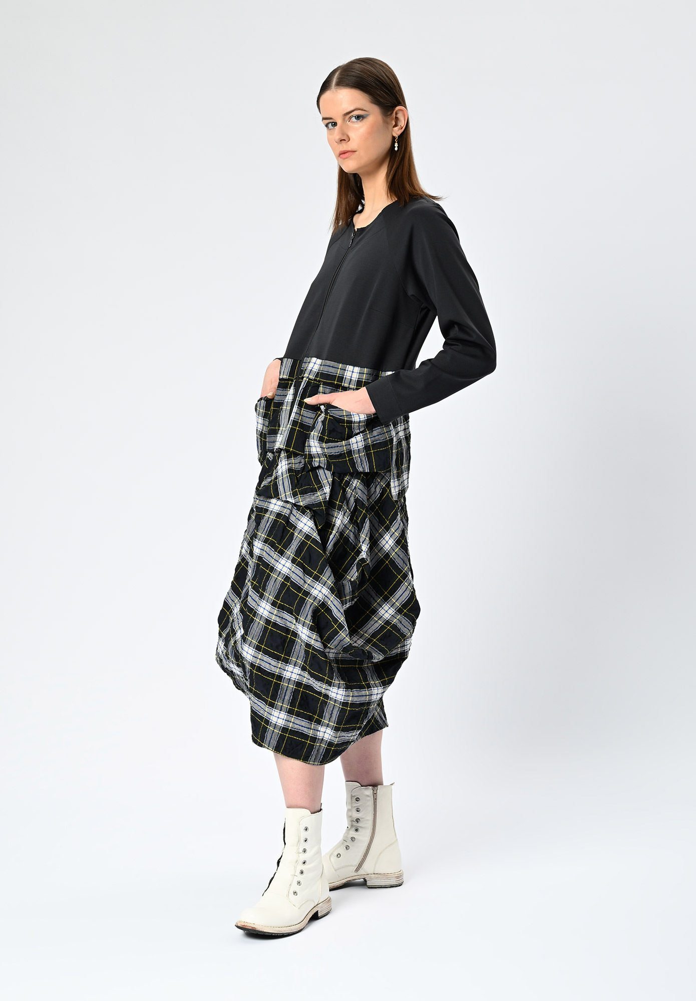 MM SÖHN - SURFACE ZIP UP JACKET - INK | INK CHECK MULTI MM SÖHN - SURFACE ZIP UP JACKET - INK | INK CHECK MULTI