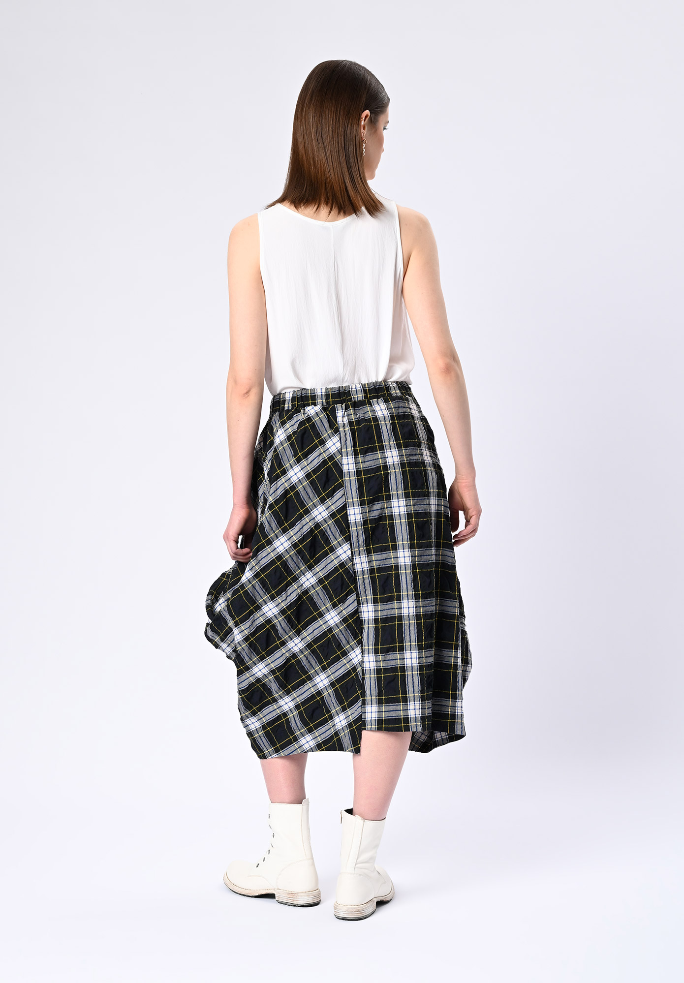 MM SÖHN - STREETSCAPE SKIRT - INK CHECK MULTI MM SÖHN - STREETSCAPE SKIRT - INK CHECK MULTI
