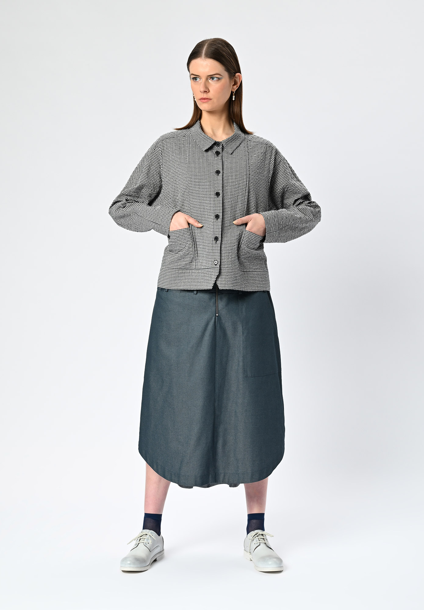 MM SÖHN - CBD SHIRT JACKET - GRAPHITE MULTI CHECK