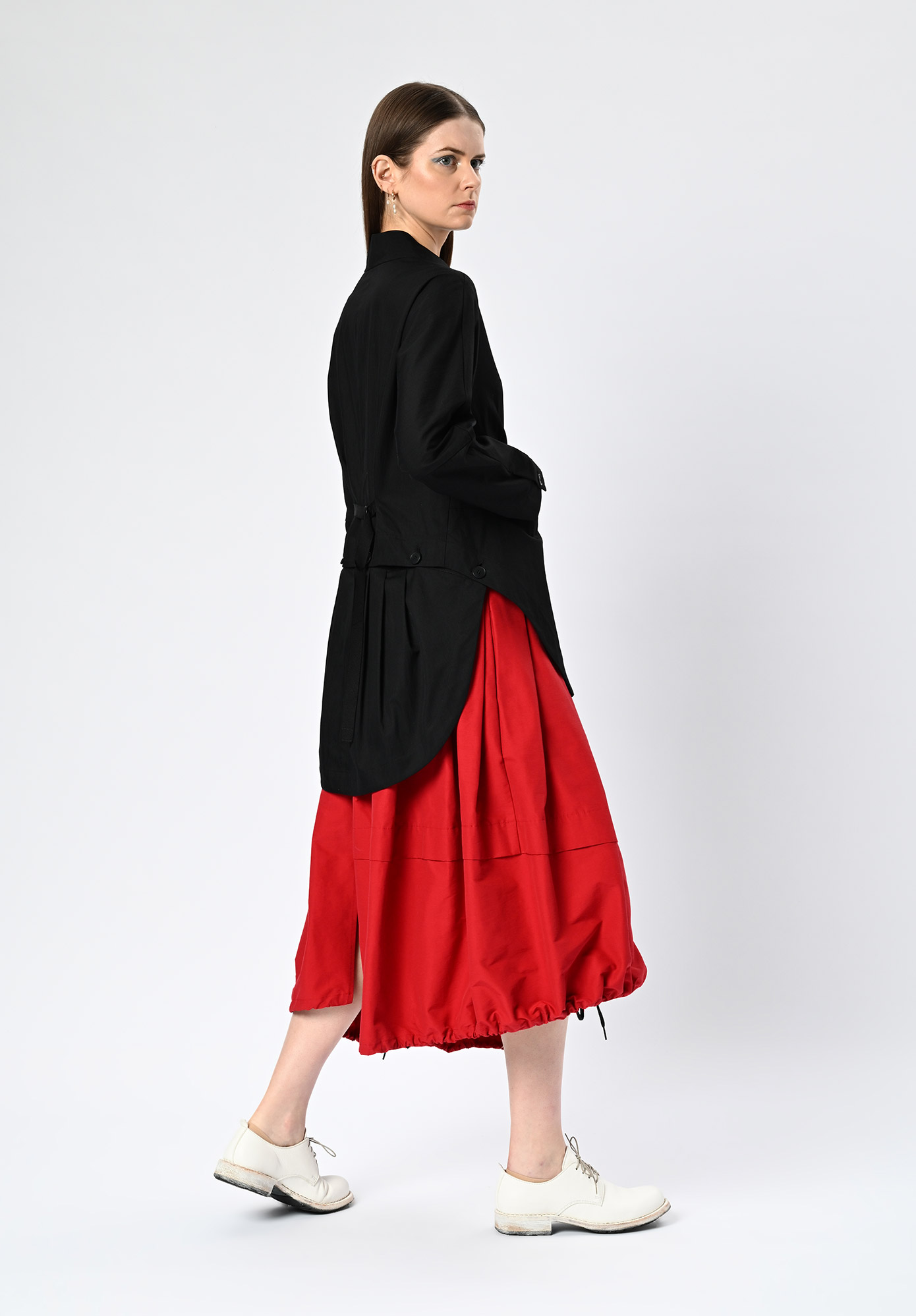 MM SÖHN - DISTRICT PEPLUM JACKET - BLACK MM SÖHN - DISTRICT PEPLUM JACKET - BLACK