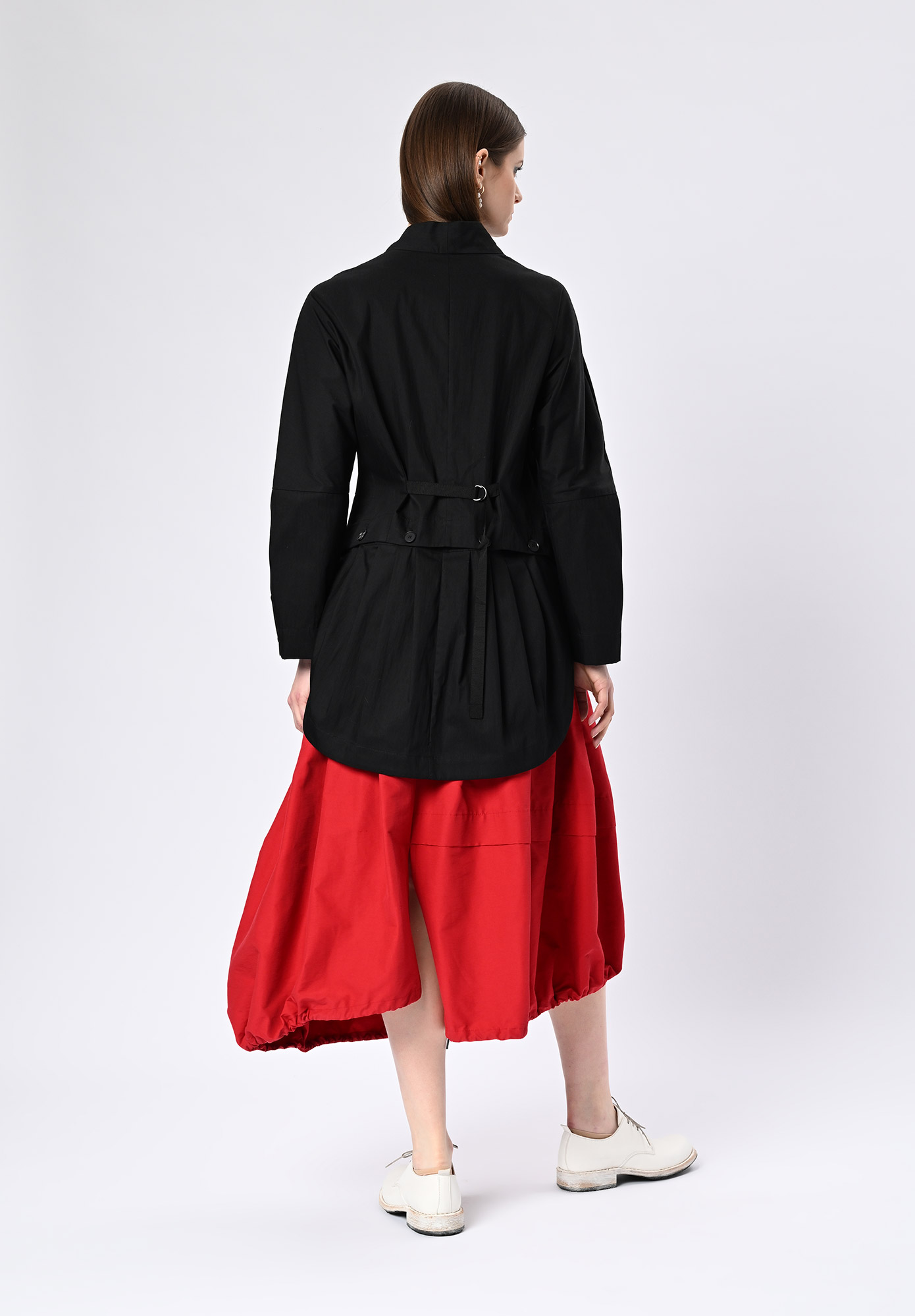 MM SÖHN - DISTRICT PEPLUM JACKET - BLACK MM SÖHN - DISTRICT PEPLUM JACKET - BLACK