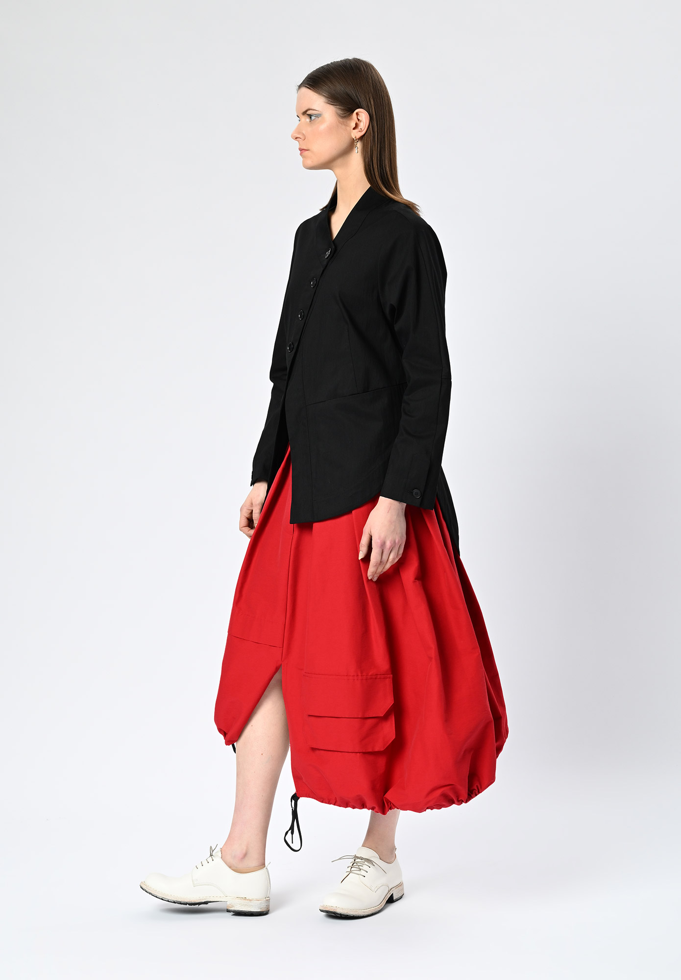 MM SÖHN - DISTRICT PEPLUM JACKET - BLACK MM SÖHN - DISTRICT PEPLUM JACKET - BLACK