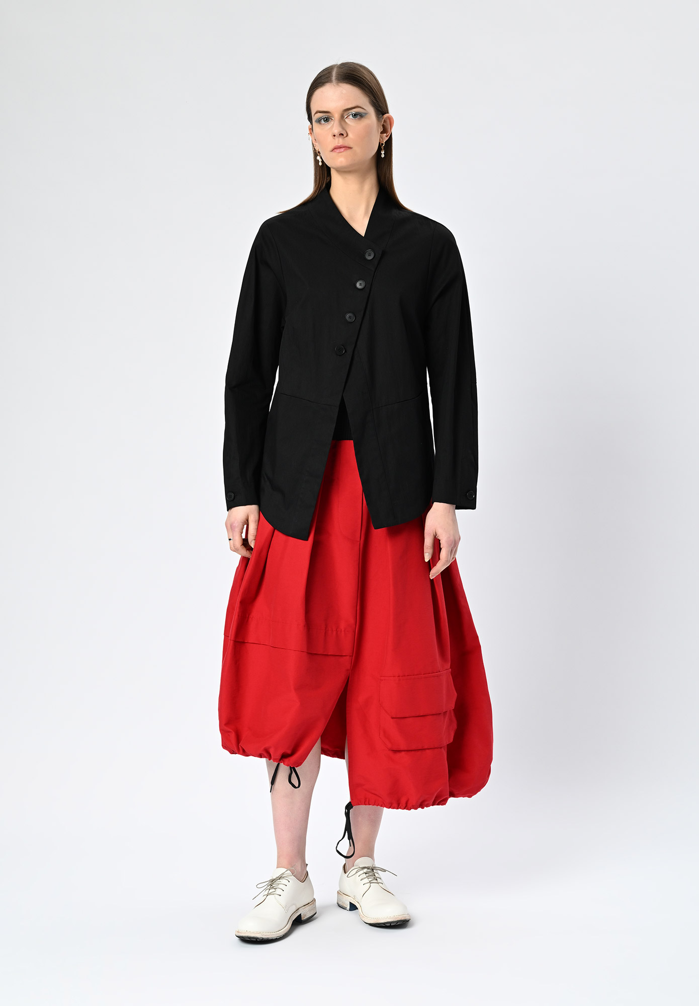 MM SÖHN - DISTRICT PEPLUM JACKET - BLACK MM SÖHN - DISTRICT PEPLUM JACKET - BLACK