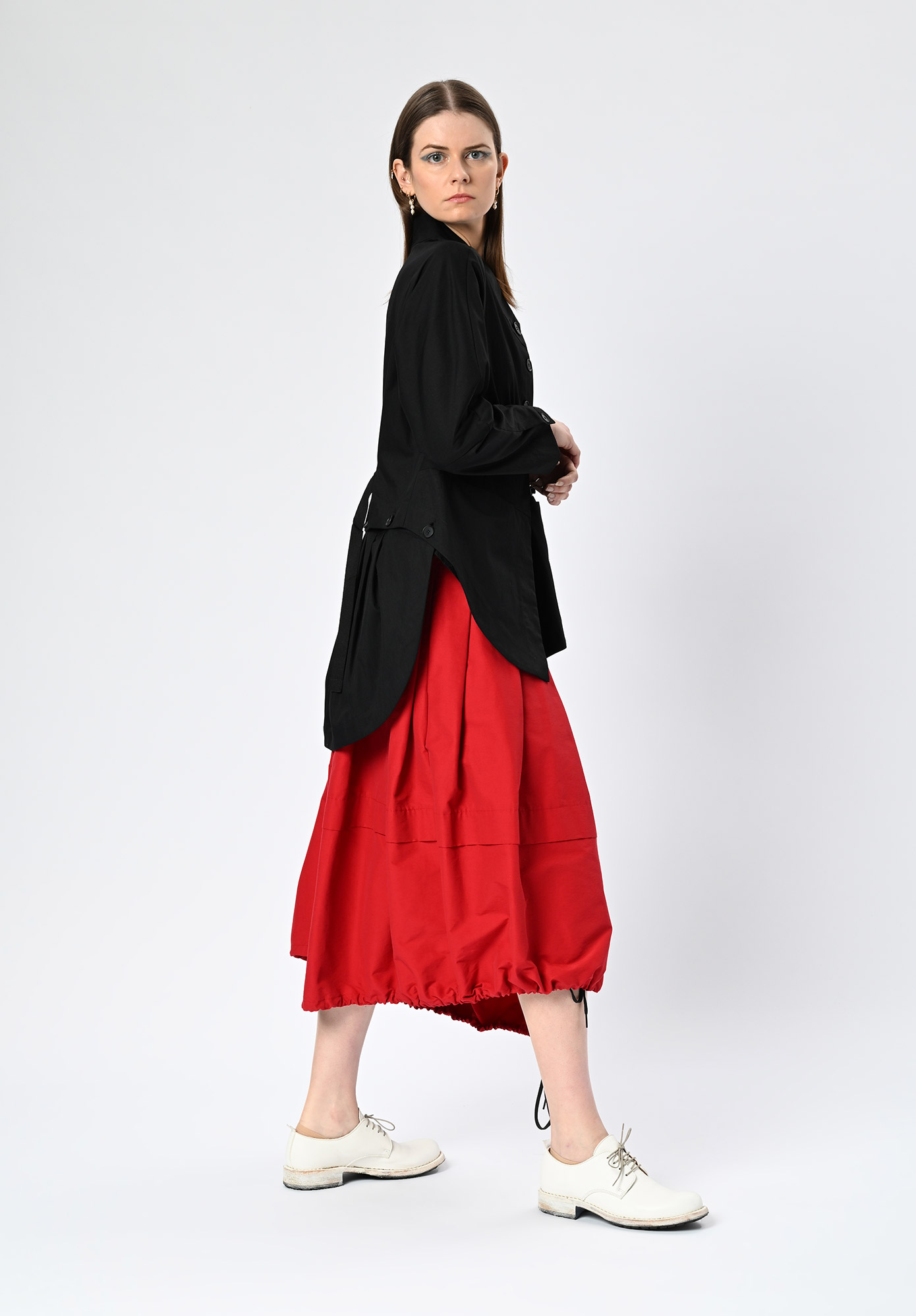 MM SÖHN - DISTRICT PEPLUM JACKET - BLACK MM SÖHN - DISTRICT PEPLUM JACKET - BLACK