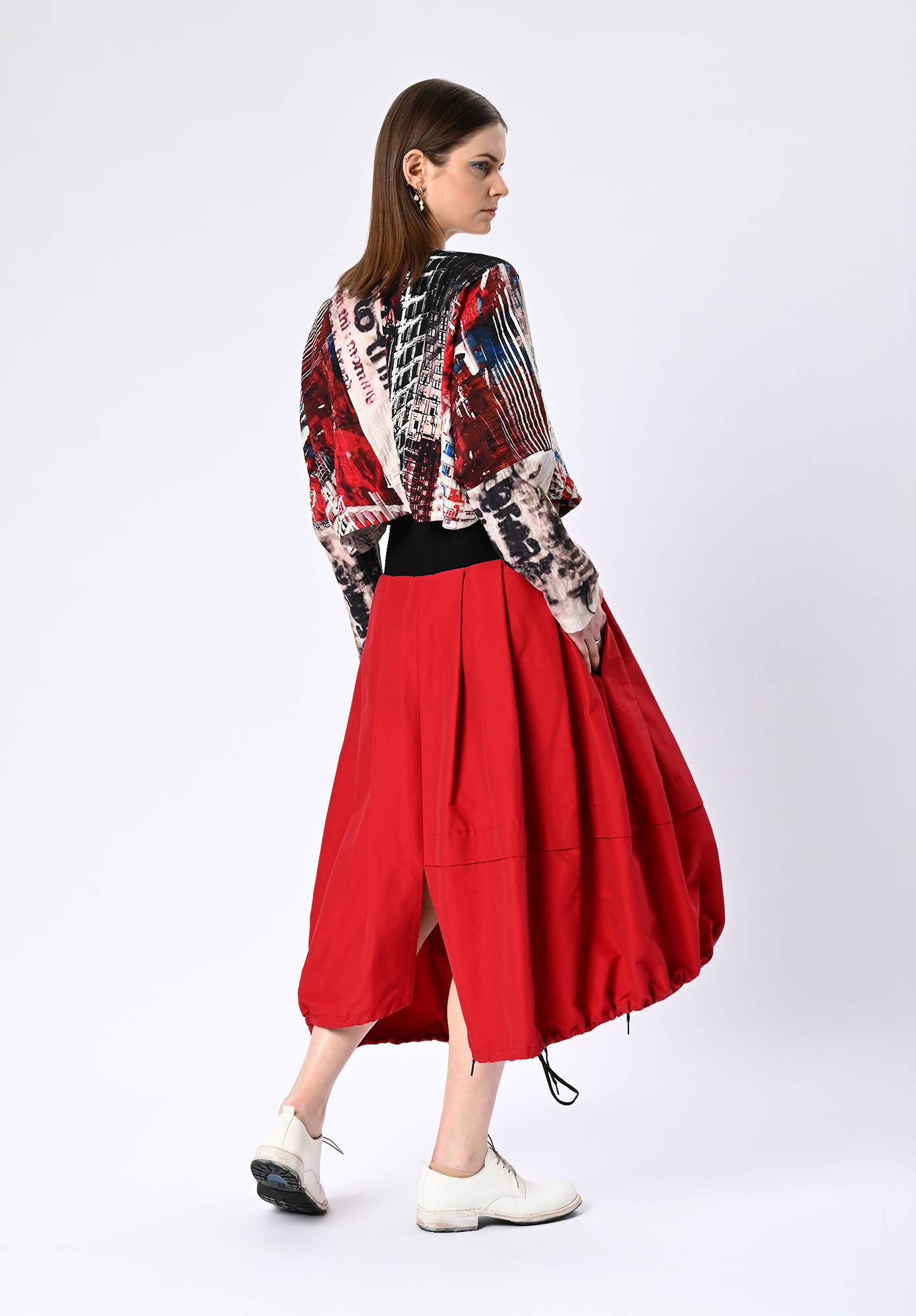 MM SÖHN - CITY LIFE CROPPED SHRUG - URBANESQUE PRINT