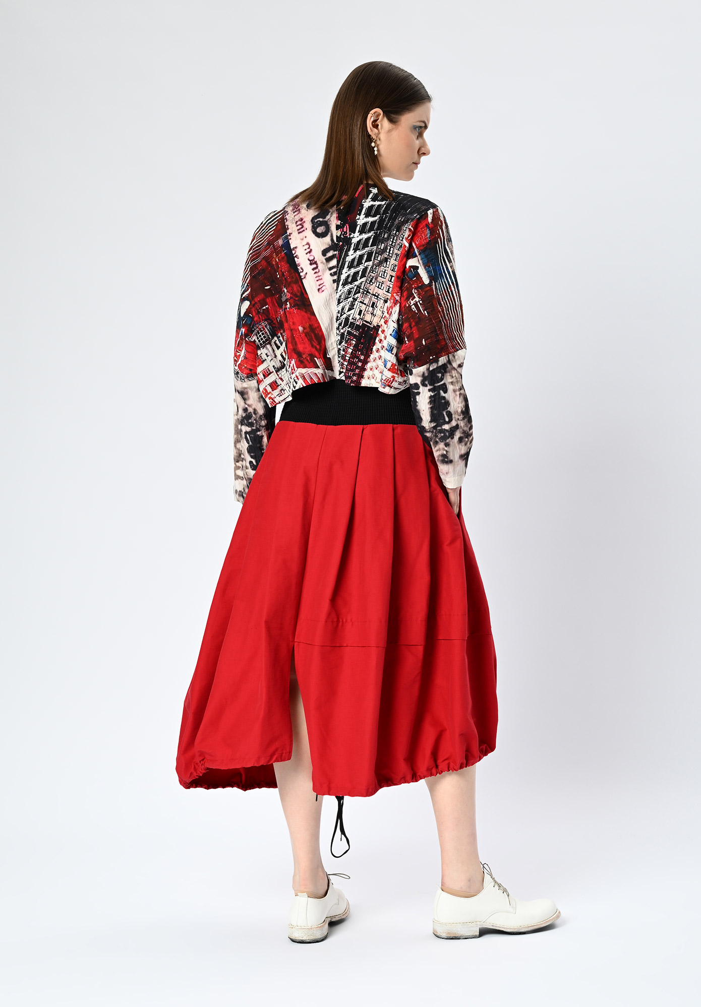 MM SÖHN - CITY LIFE CROPPED SHRUG - URBANESQUE PRINT