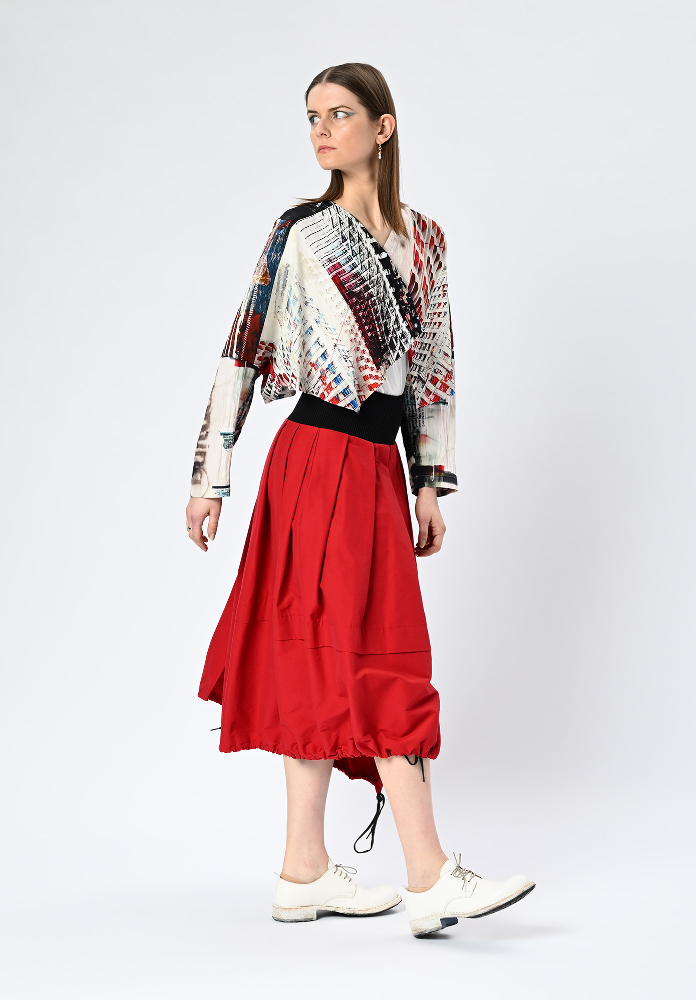 MM SÖHN - CITY LIFE CROPPED SHRUG - URBANESQUE PRINT