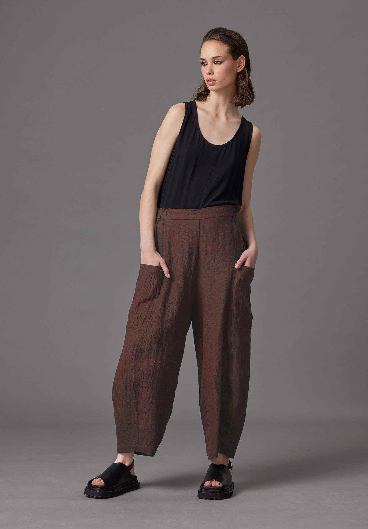 MM SÖHN - CRESCENT CONTOUR PANT SS25 - COCOA