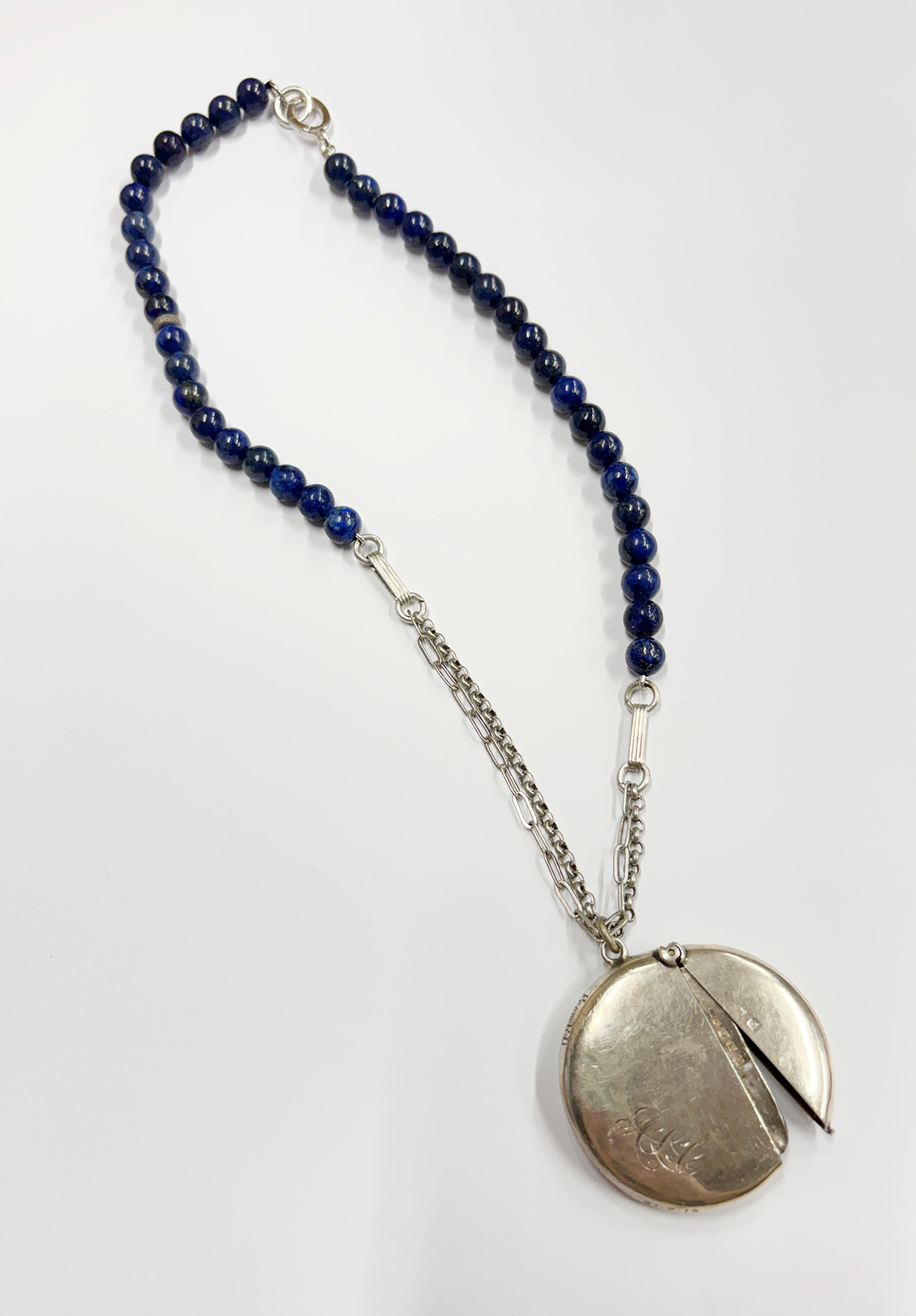 FLEW DESIGNS - LAPIS LINKS NECKLACE - SILVER