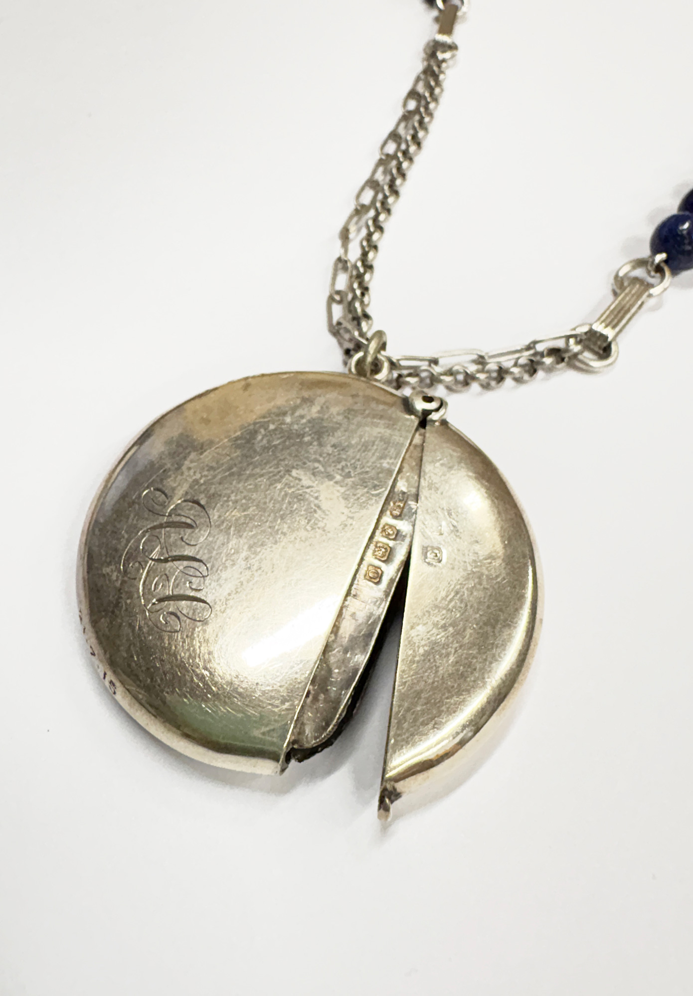 FLEW DESIGNS - LAPIS LINKS NECKLACE - SILVER