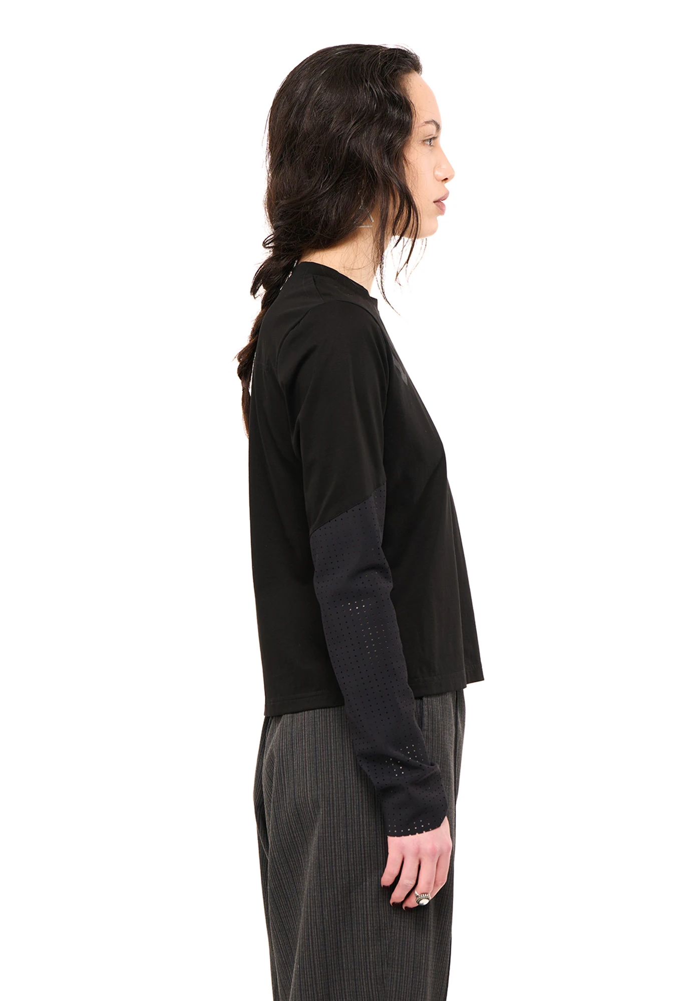 NOM*d - BASE LONG SLEEVE - GUNMETAL ORIGIN STENCIL