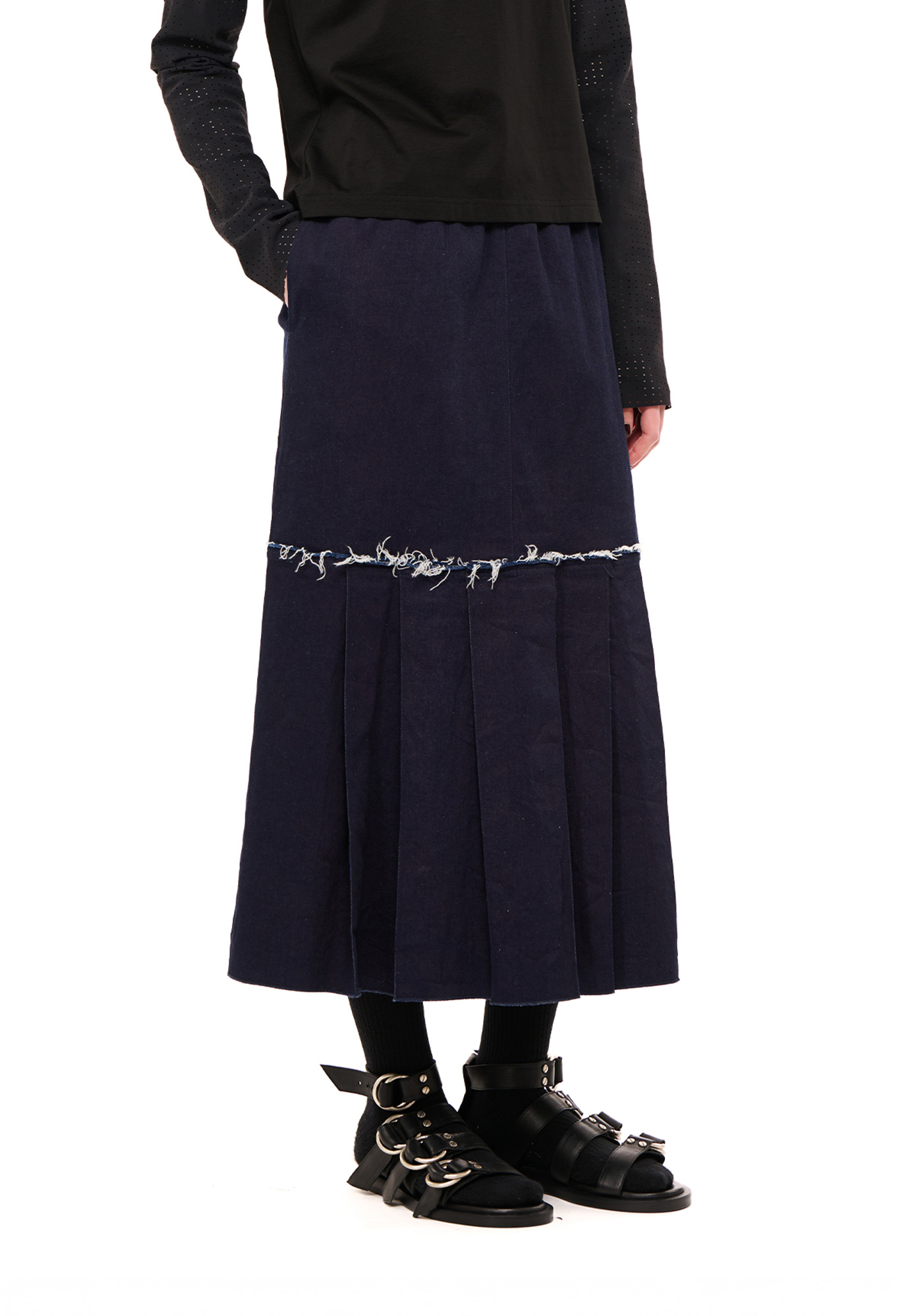 NOM*d - TURNTABLE SKIRT - INDIGO