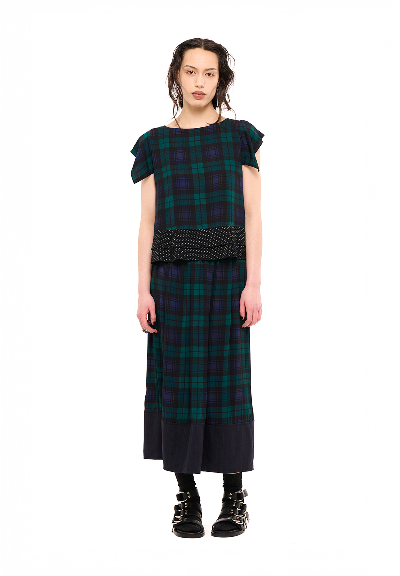 NOM*d -PARTY TOP - BLACKWATCH TARTAN