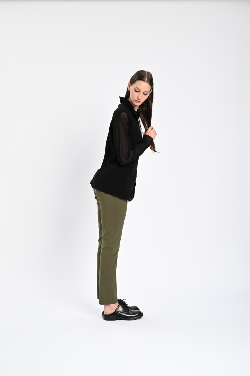 PAL OFFNER - STRAIGHT TROUSERS - OLIVE