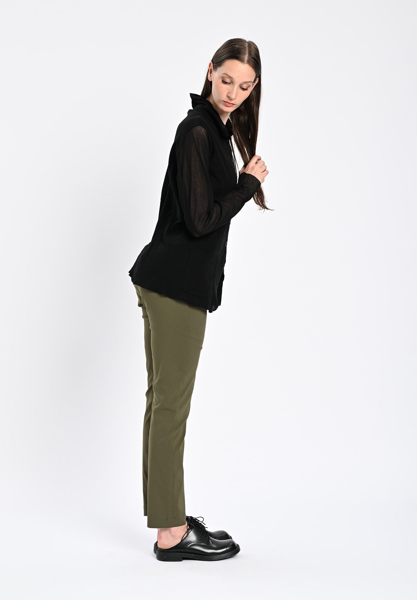 PAL OFFNER - STRAIGHT TROUSERS - OLIVE