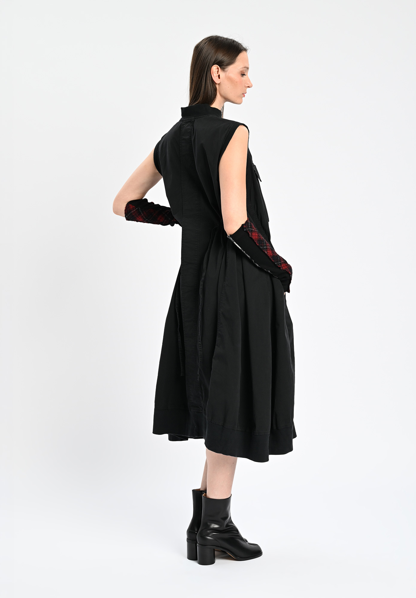 STUDIO RUNDHOLZ | BLACK LABEL - 4 X POCKET UTILITY DRESS WITH DRAWCORD - BLACK