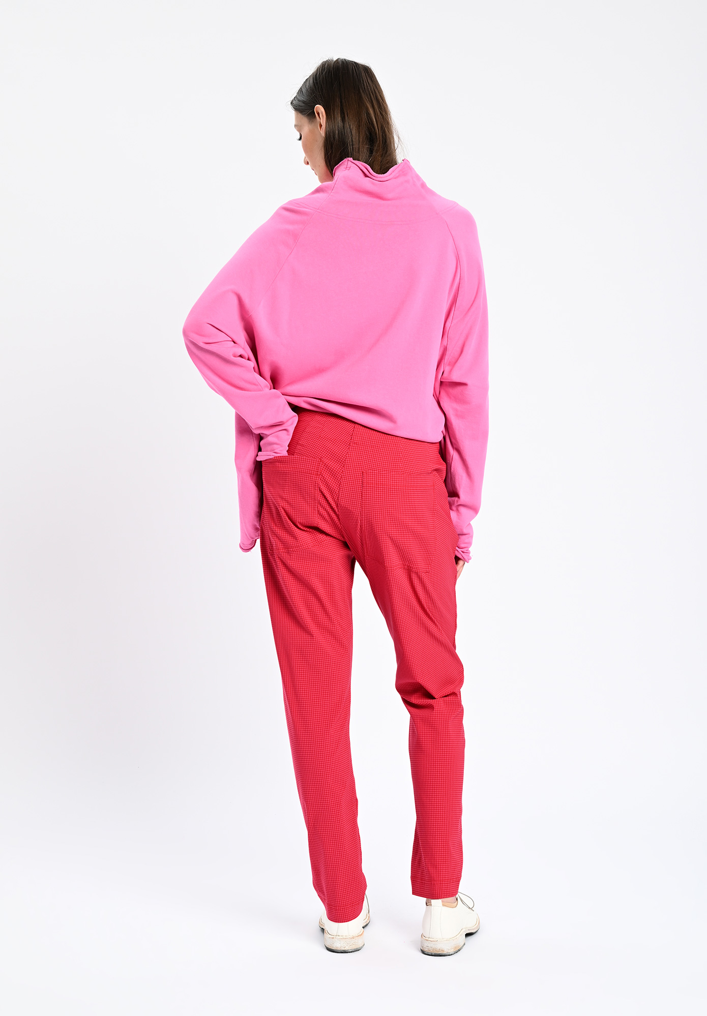 STUDIO RUNDHOLZ | BLACK LABEL - SLIM LEG PANT -ROSE CHECK STUDIO RUNDHOLZ | BLACK LABEL - SLIM LEG PANT -ROSE CHECK