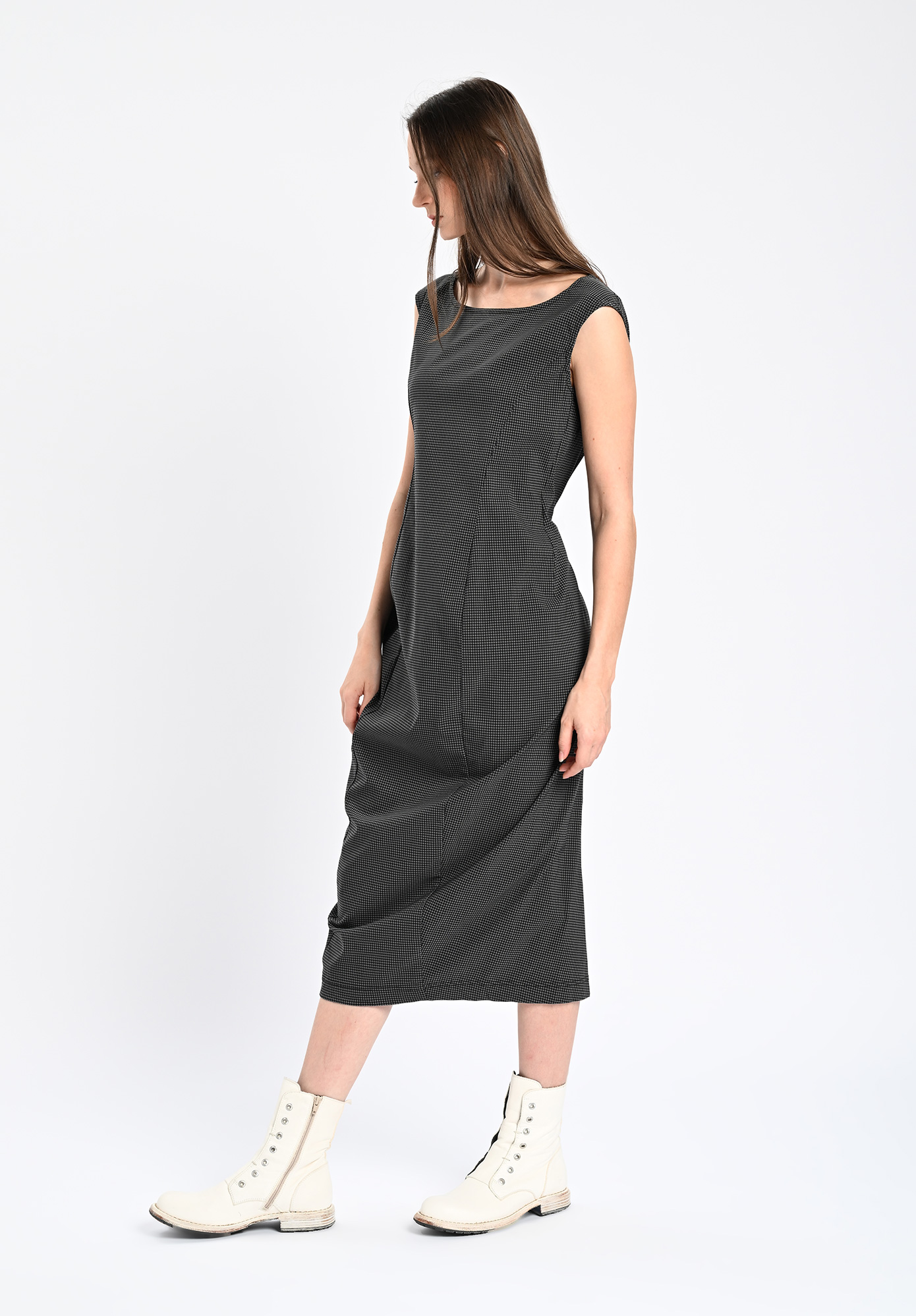 STUDIO RUNDHOLZ | BLACK LABEL - SLIM LINE DRESS - BLACK CHECK
