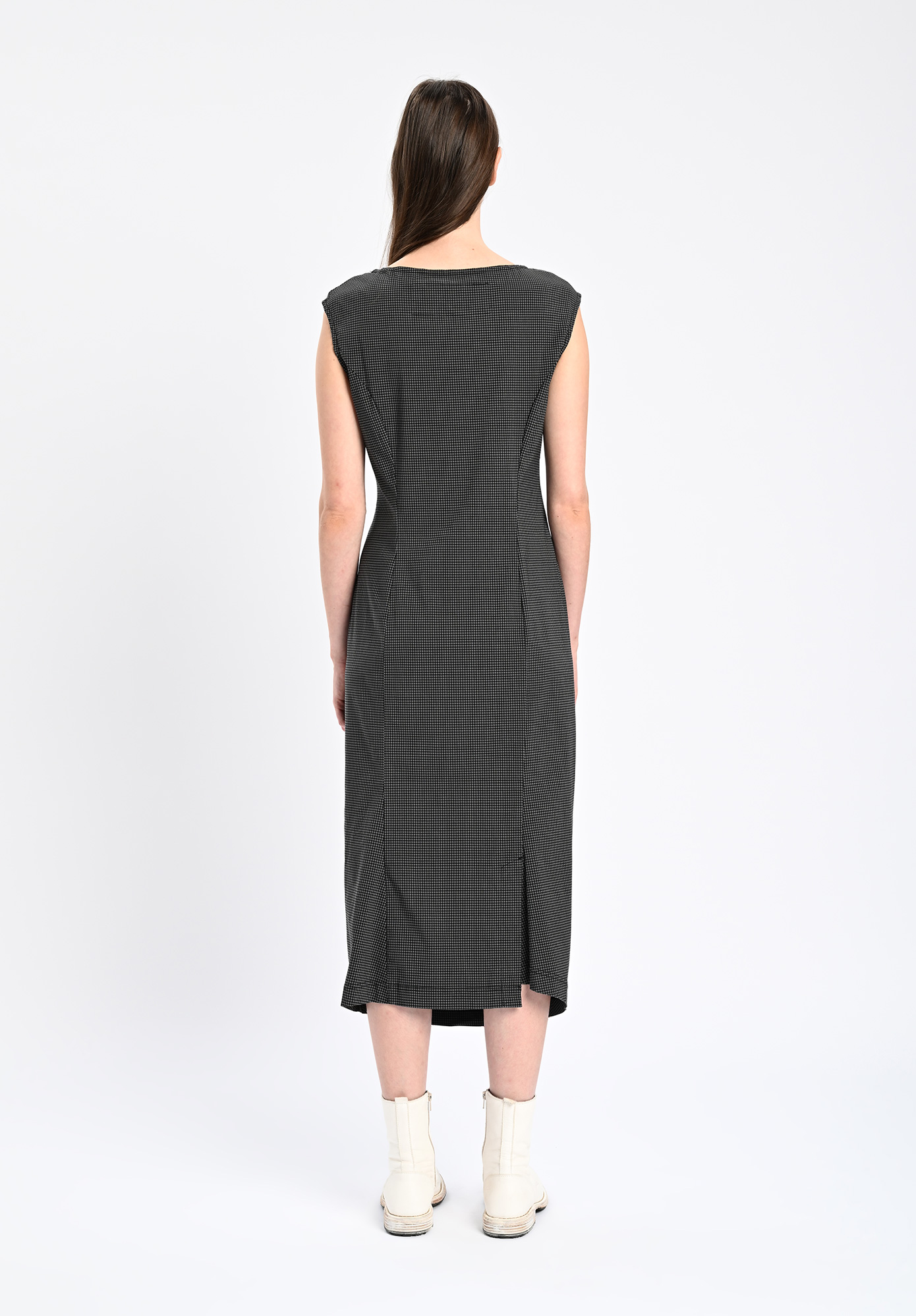 STUDIO RUNDHOLZ | BLACK LABEL - SLIM LINE DRESS - BLACK CHECK
