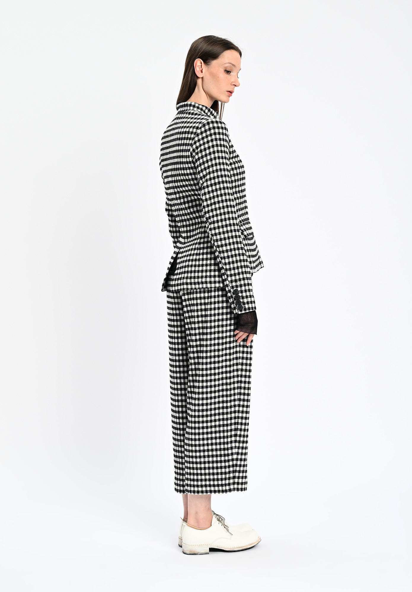 PAL OFFNER - FITTED JACKET - CHECKED BLACK & WHITE PAL OFFNER - FITTED JACKET - CHECKED BLACK & WHITE