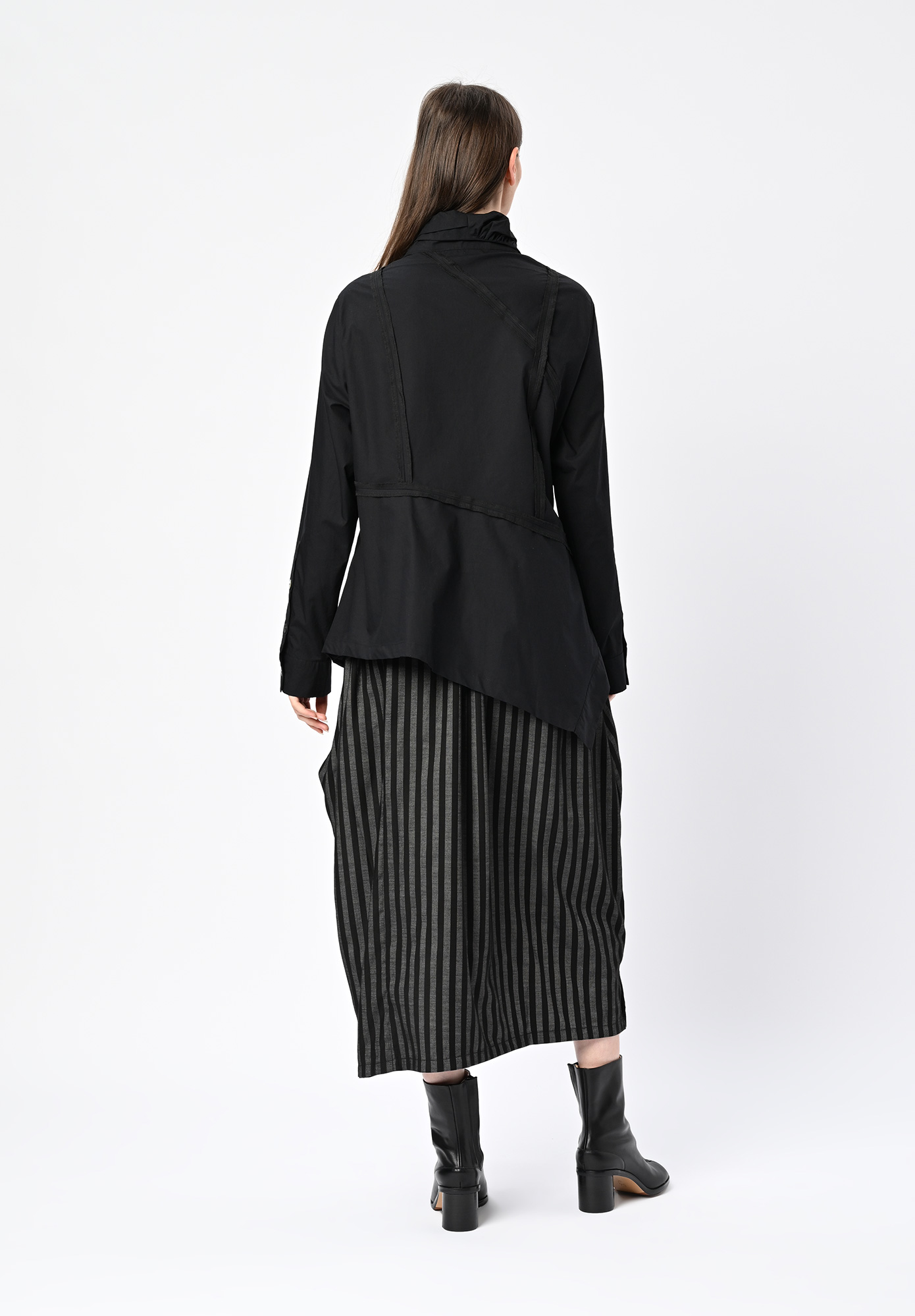 MOYURU - LUCENT ABSTRACT SHIRT - BLACK