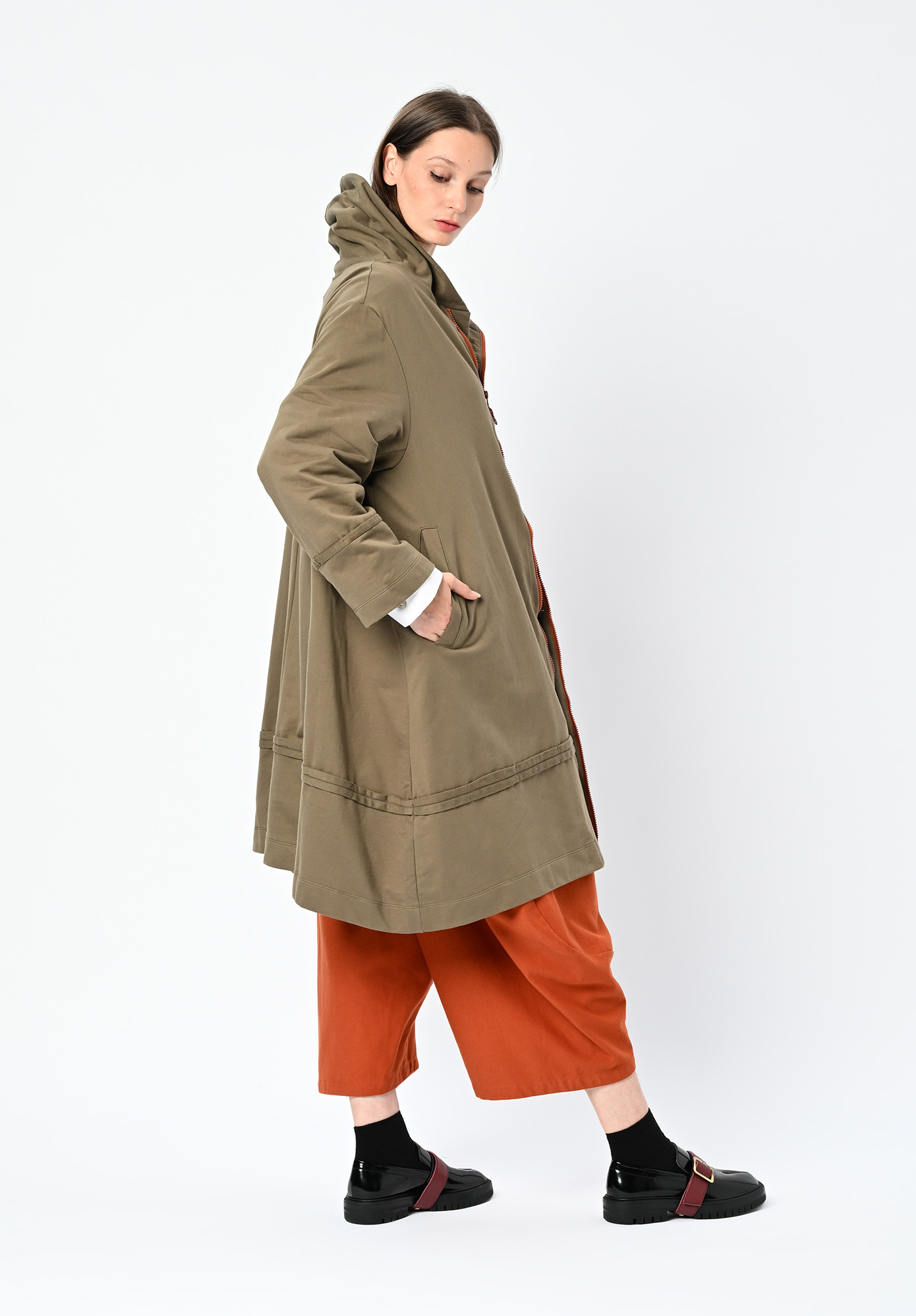 MOYURU - IMPRESSIONIST COAT - KHAKI