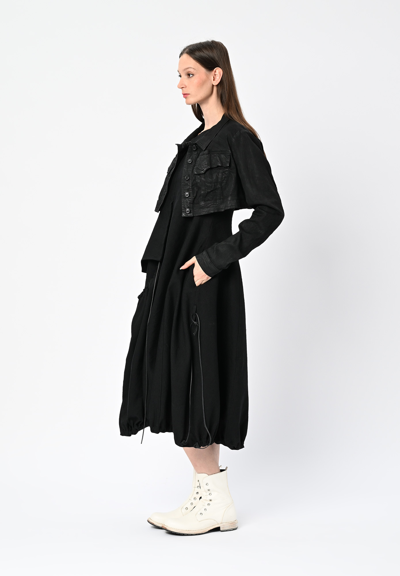 STUDIO RUNDHOLZ | MAINLINE - CROPPED JACKET - BLACK GLOSS